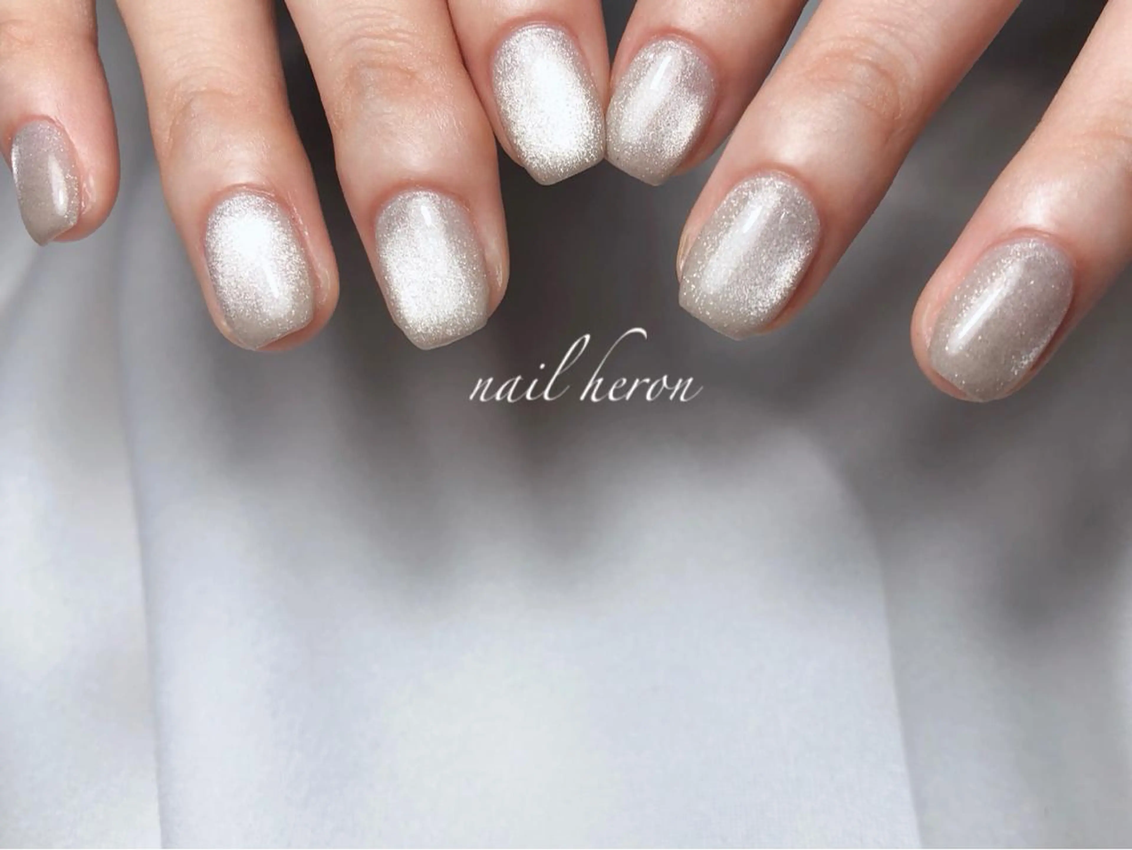 ネイル マグネットネイル ホワイト ハンドネイル nail heron所属・saki_ nail heronのその他イメージ