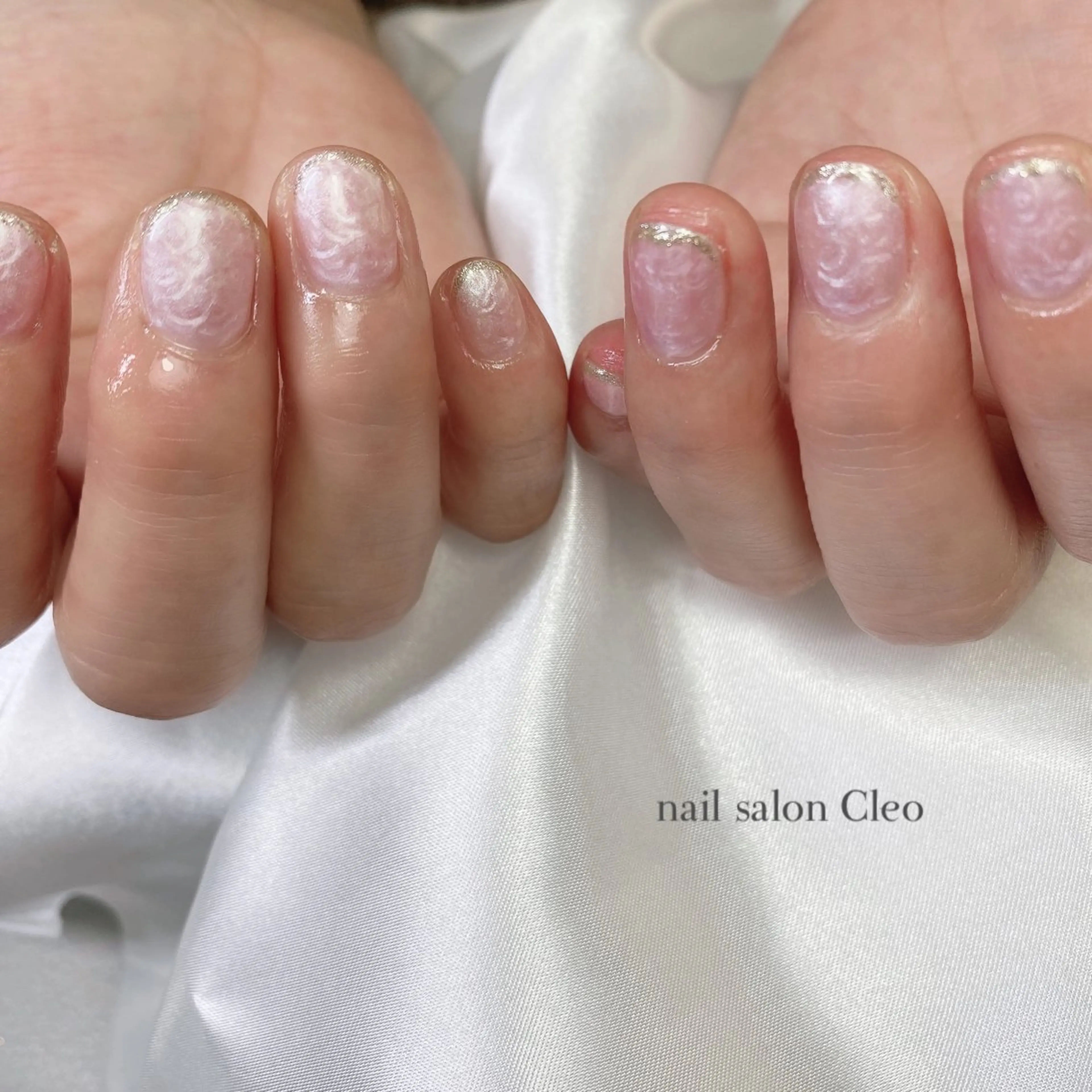 ネイル ラメ(グリッター) ピンク Cleo クレオのネイルデザイン