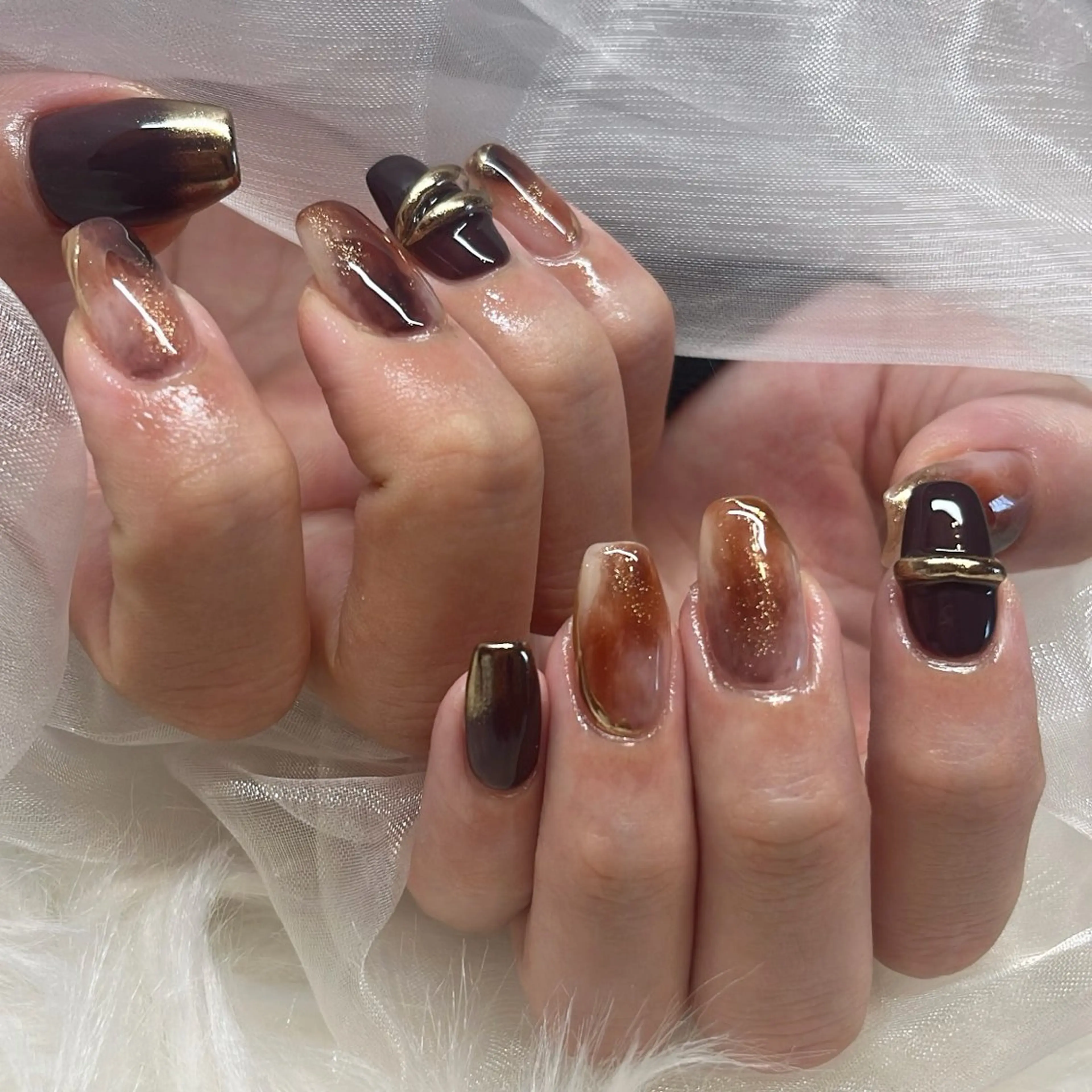 ネイル ニュアンスネイル イーミリー市川店 moekaのネイルデザイン