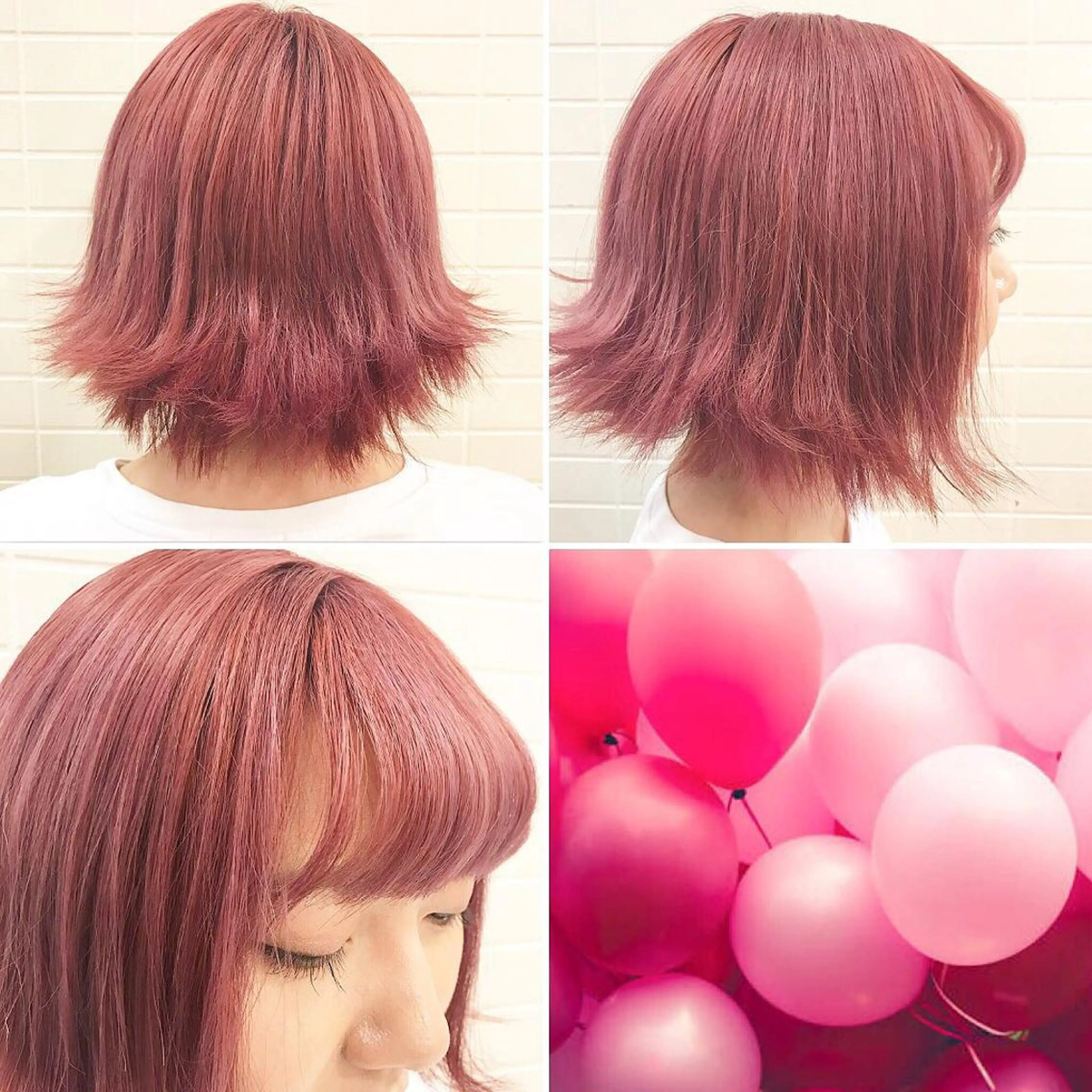 ショート カラー ピンクカラー ヘアカラー トリートメント "PEPPU "所属・派手髪、ハイトーン ショートヘアShinのヘアスタイル