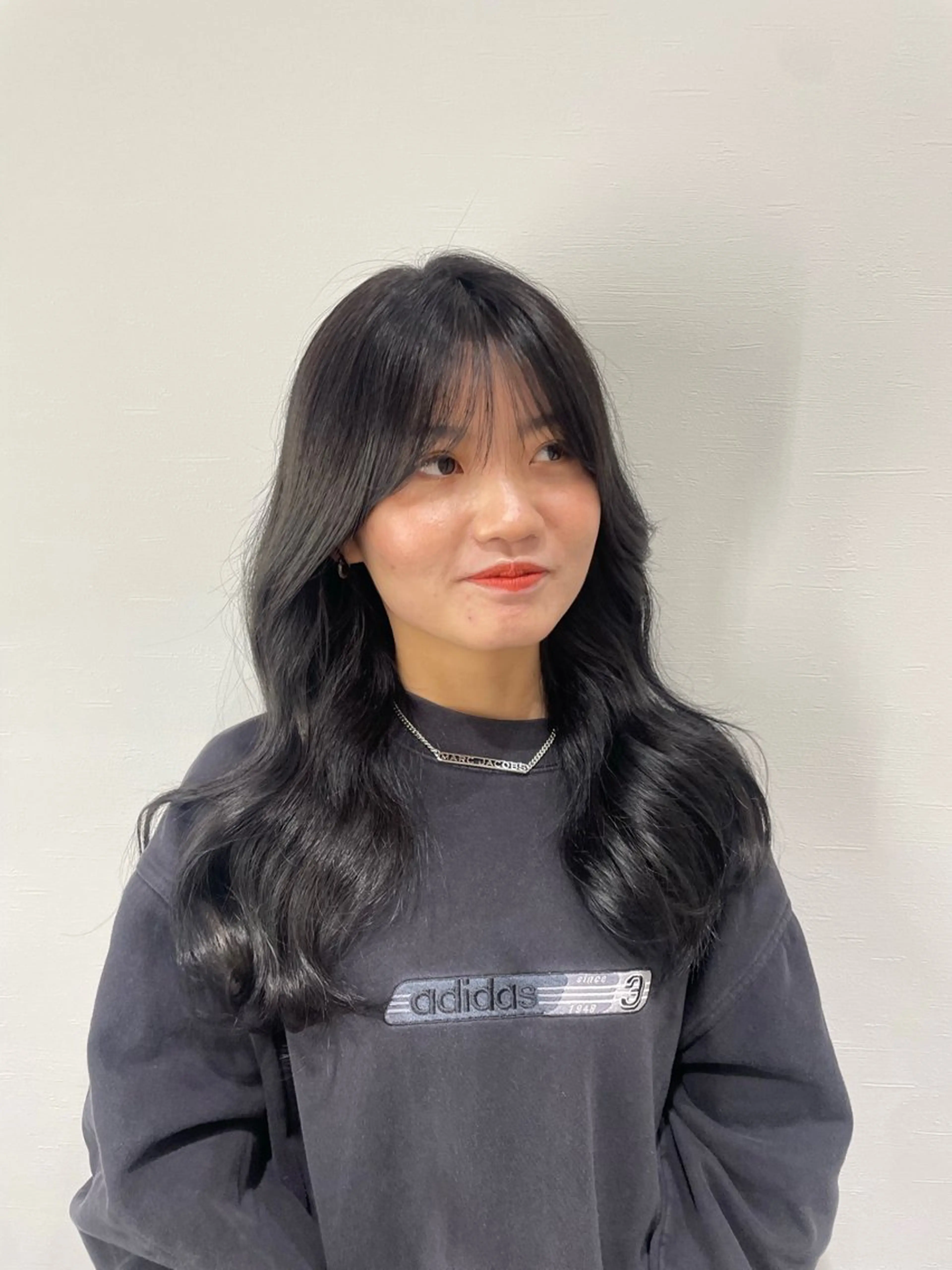 ロング カラー 似合わせ前髪／ 小顔カット🎀そうのヘアスタイル