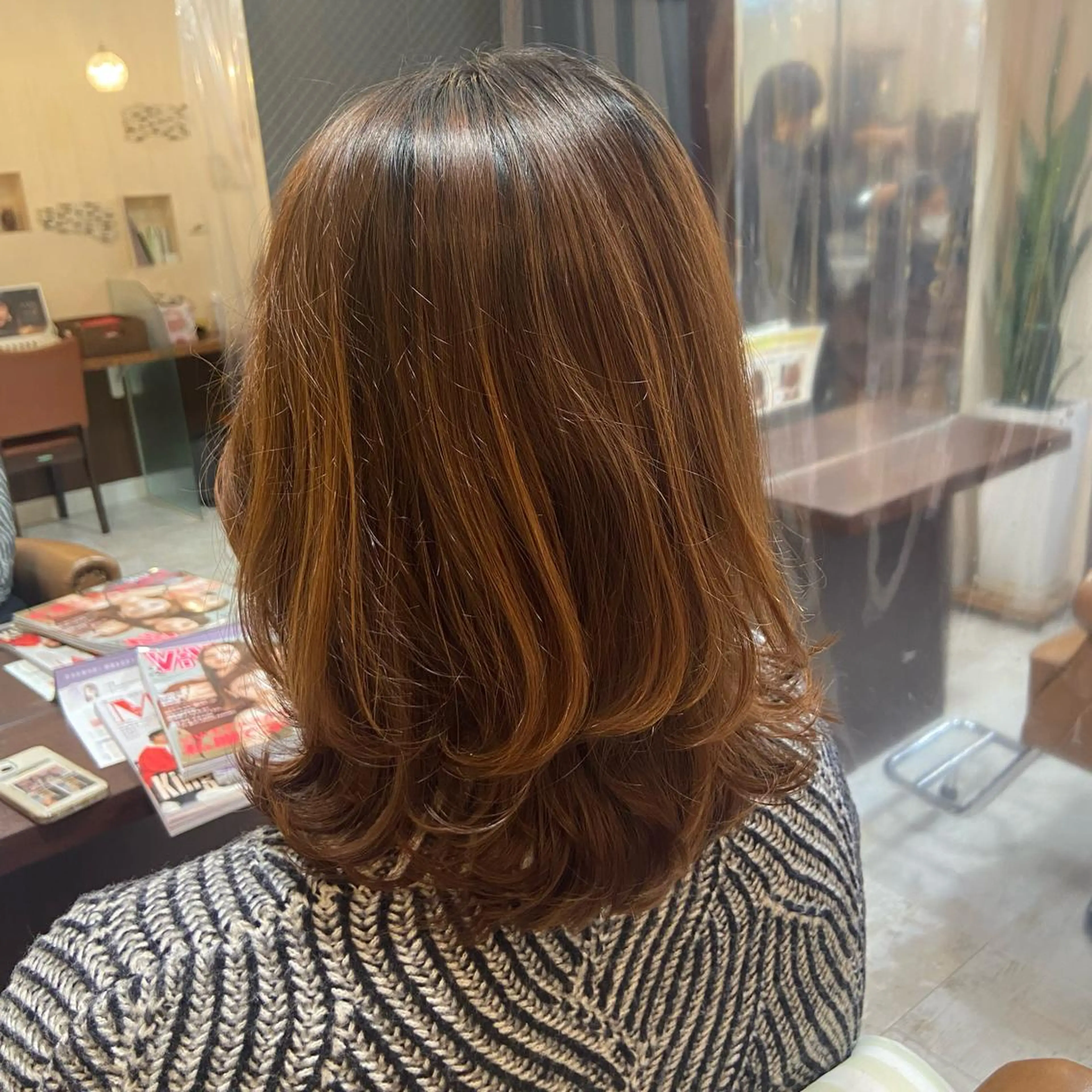 ミディアム カラー カット ヘアカラー トリートメント ヘアセット 🌷名駅／髪質改善 ヘアセット/モネ🌷のヘアスタイル