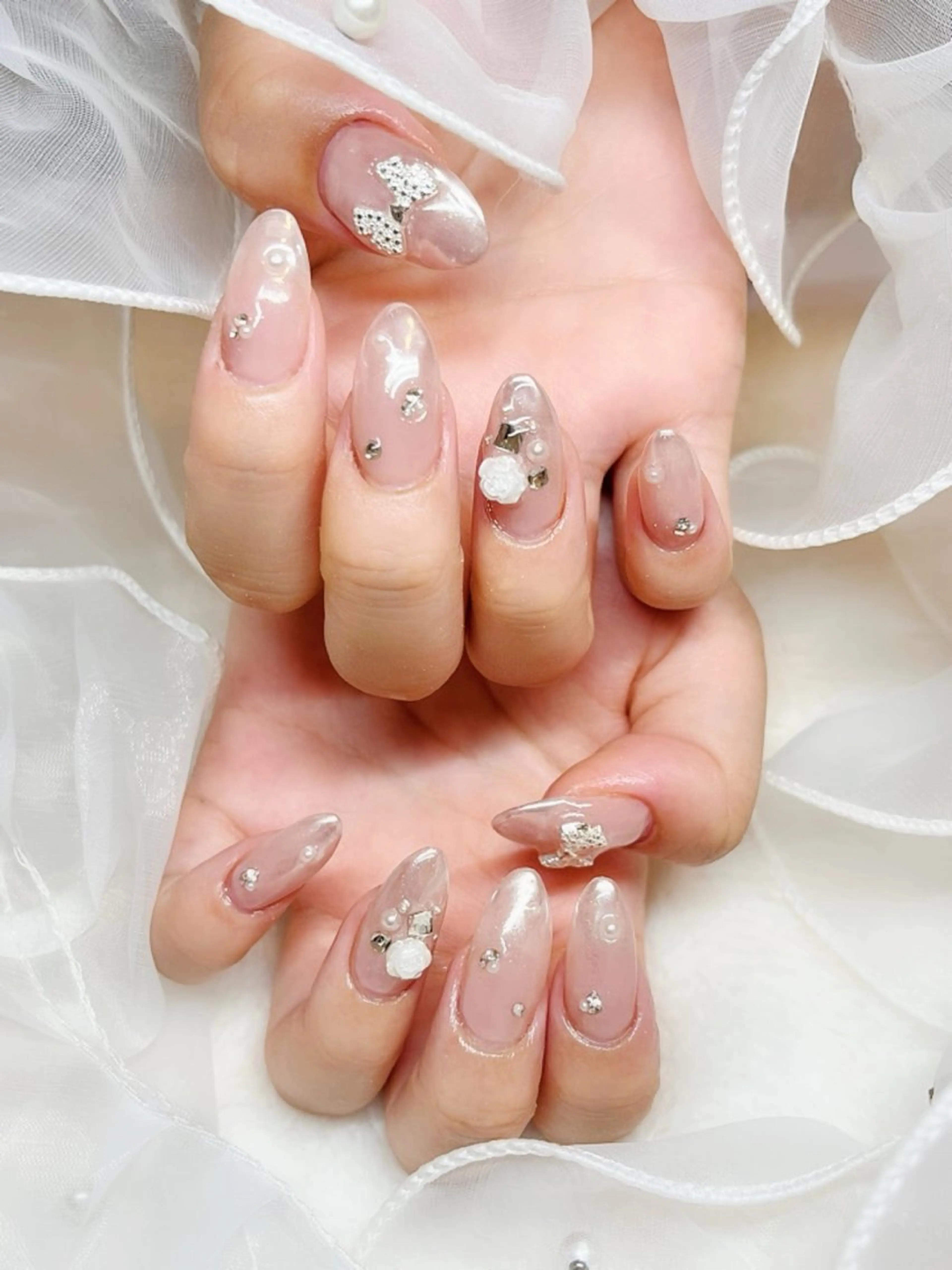 ネイル ハンドネイル AYU💅ワンホン& ゴテゴテネイルのネイルデザイン