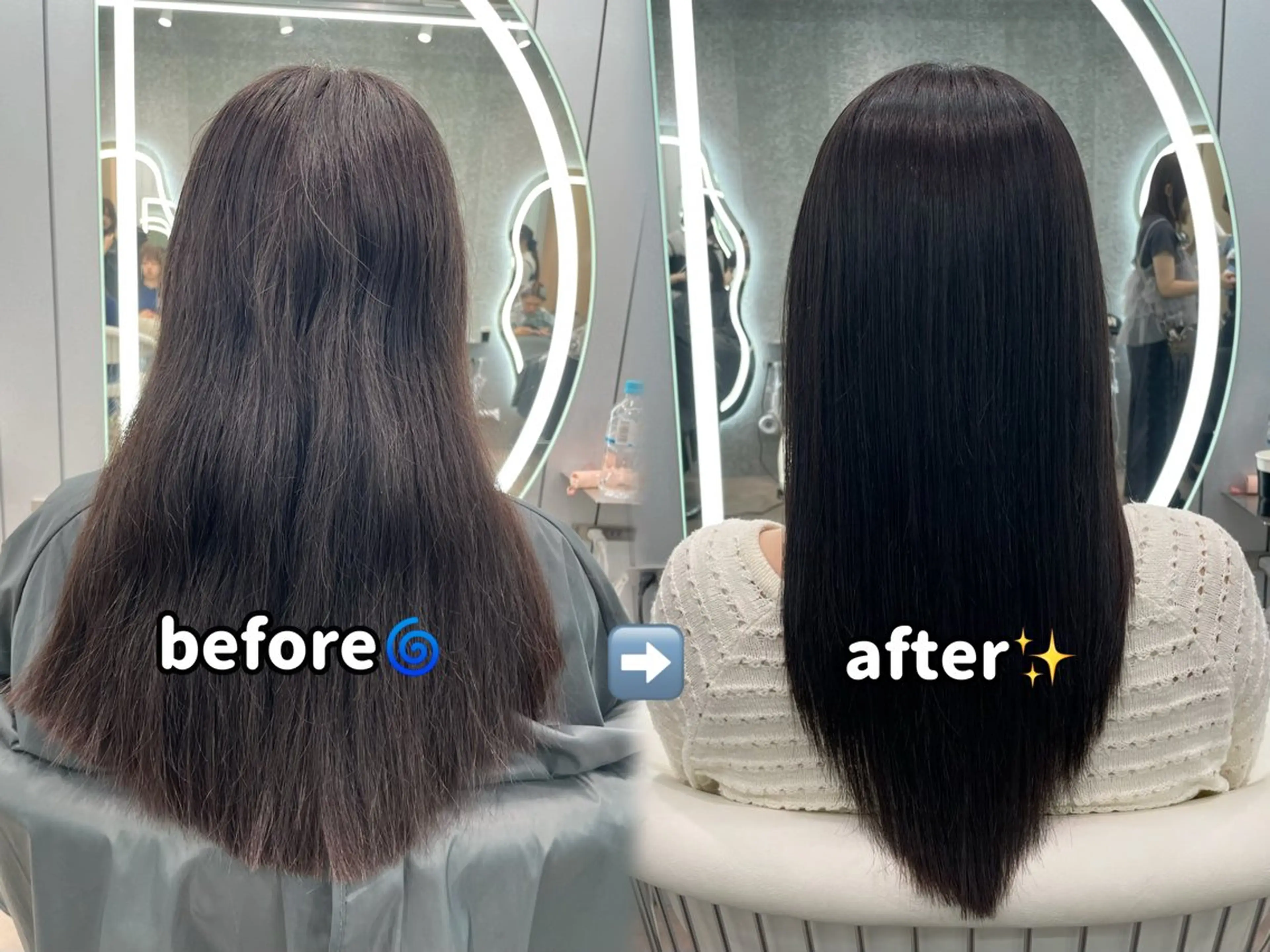 ロング 縮毛矯正 トリートメント 🪽韓国ヘア髪質改善 🪽なるのヘアスタイル