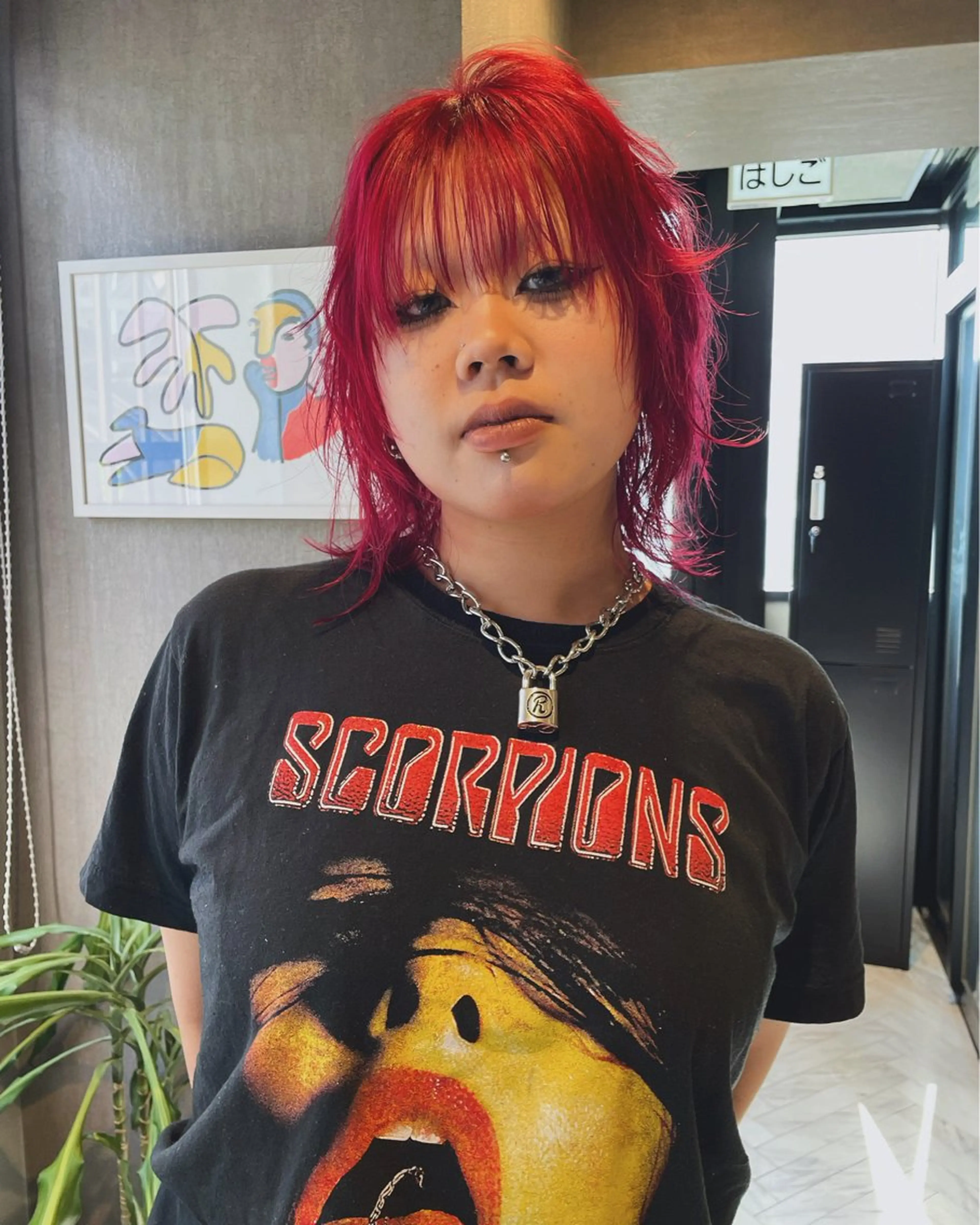 ミディアム カラー ハイレイヤー レイヤーカット カット ヘアカラー トリートメント メンズパーマモデル 募集　サトチハルのヘアスタイル