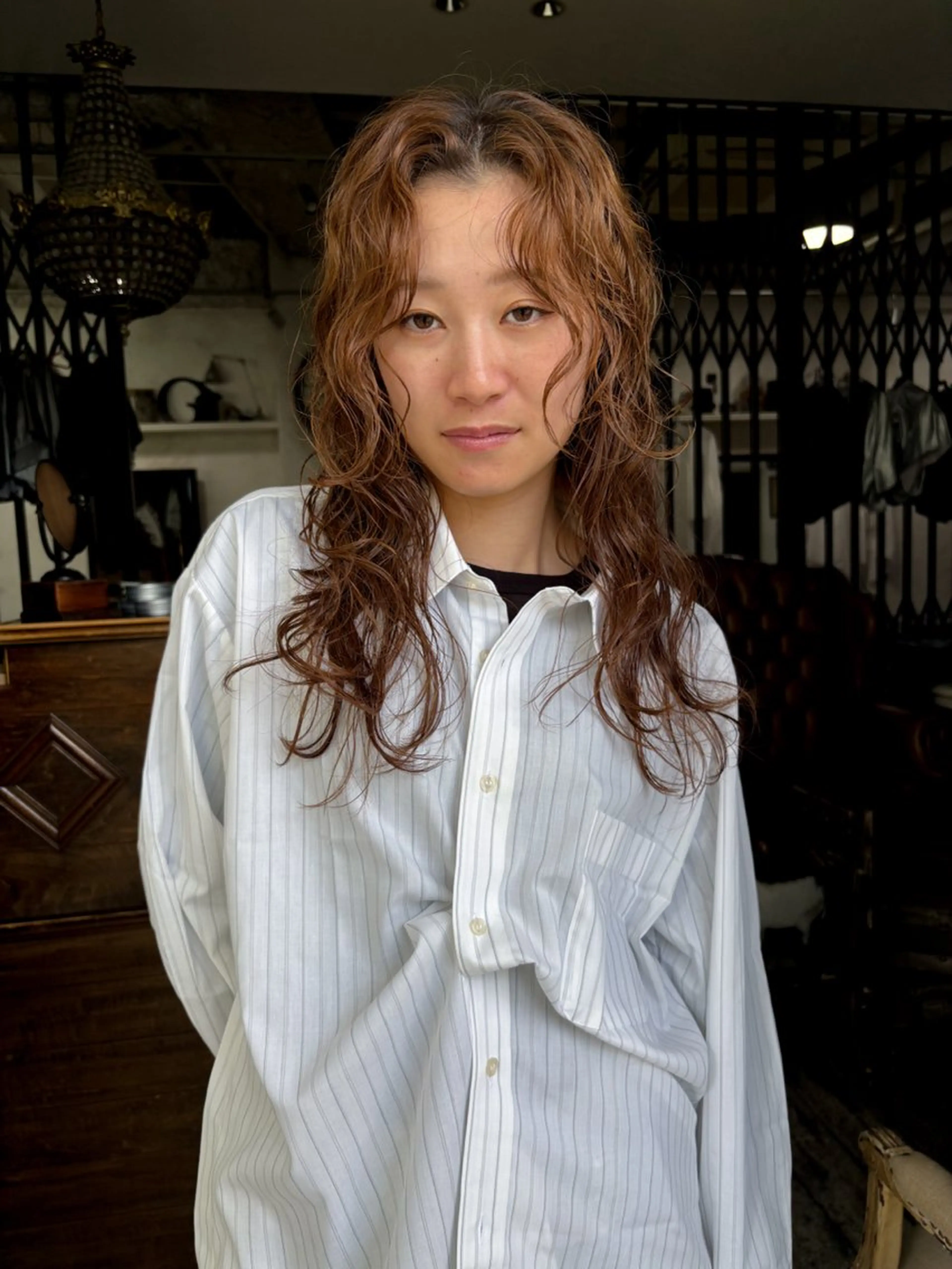 ロング カラー パーマ ブリーチ ダブルカラー ブリーチなしカラー ＆style所属・rikuto カット/パーマのヘアスタイル