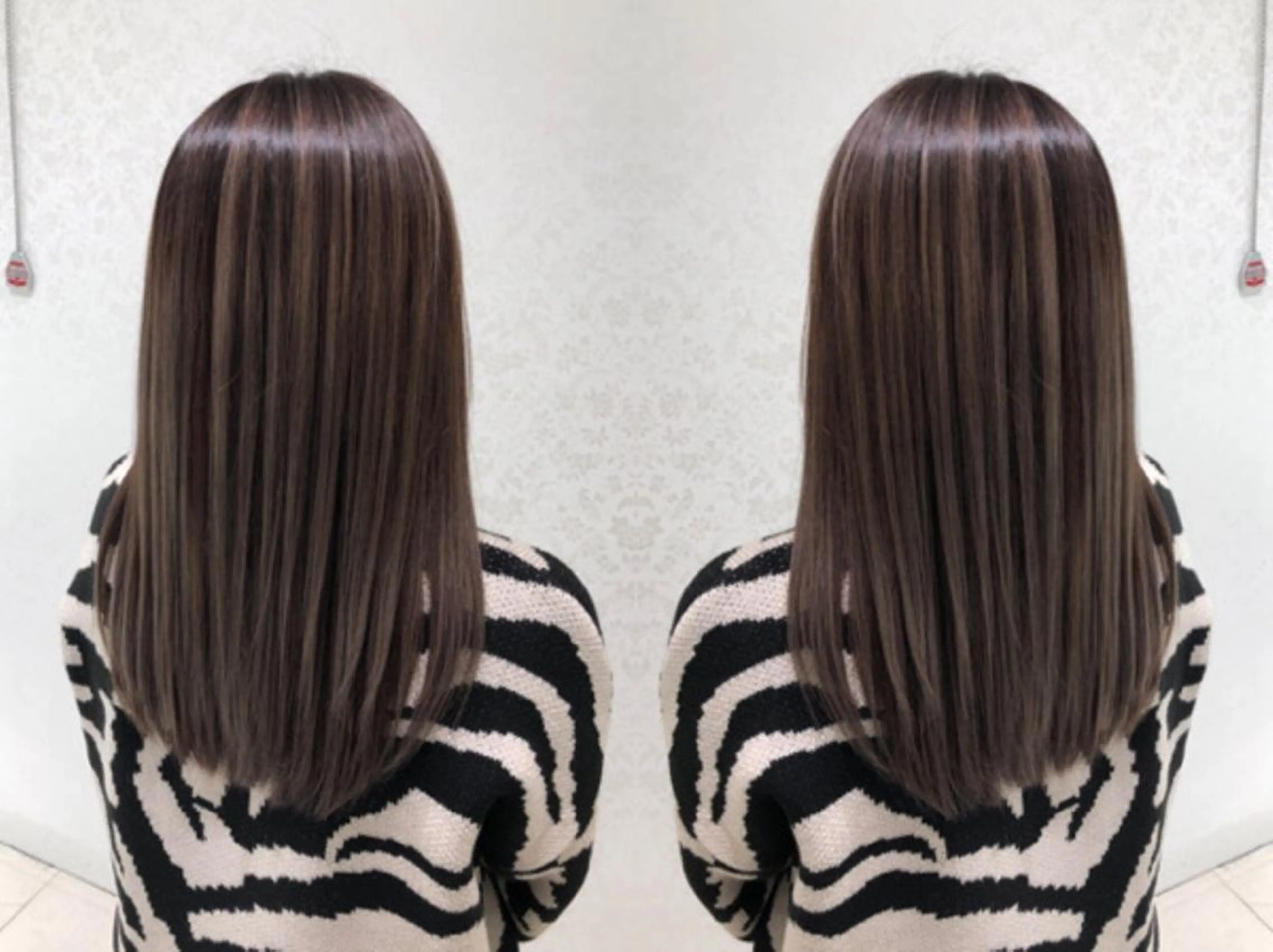 セミロング カラー ハイライトカラー ハイライト カット ヘアカラー 阪本祥樹/ハイライト /バレイヤージュのヘアスタイル