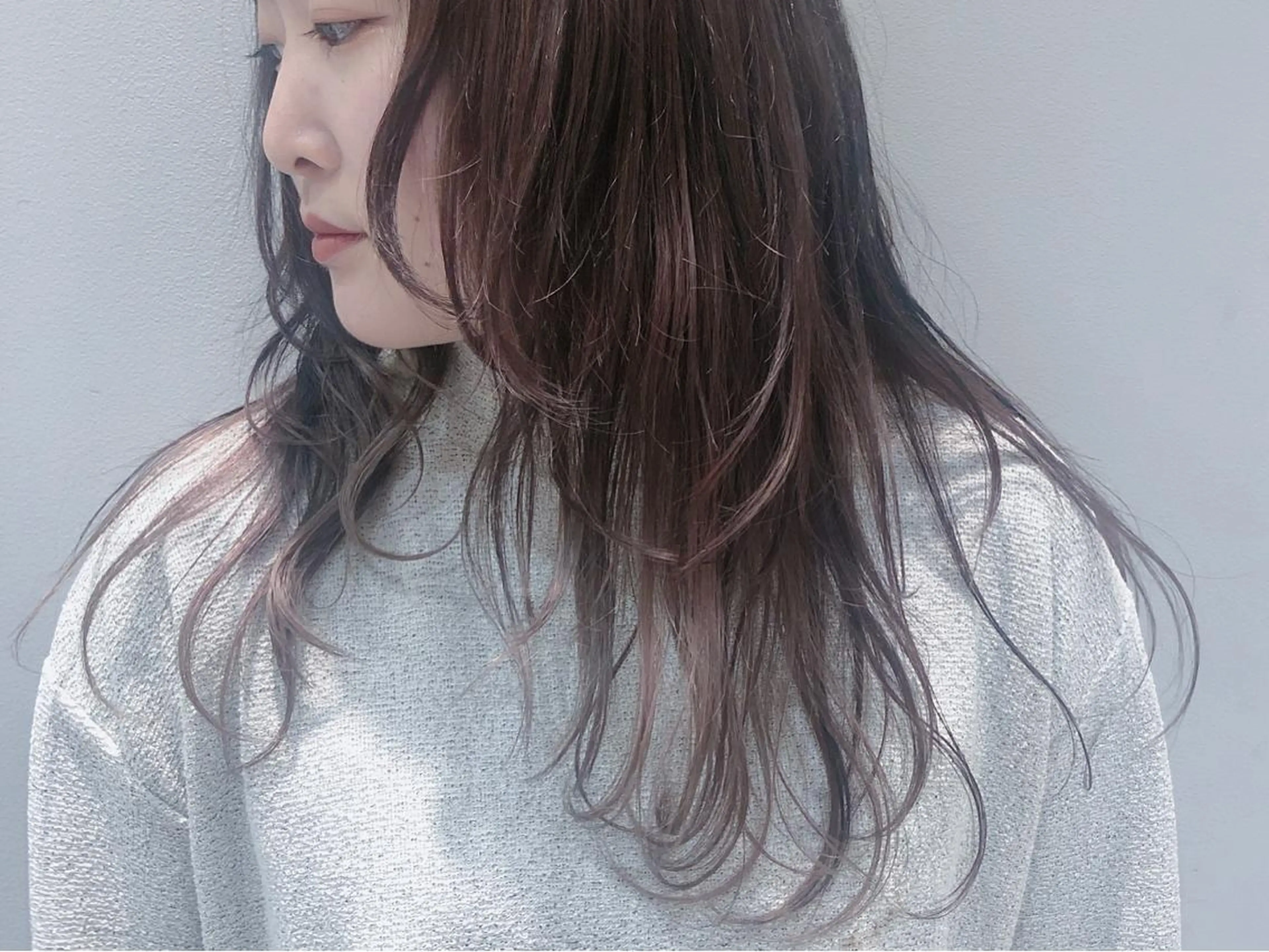 ロング ヘアカラー トリートメント 似合わせ艶髪カラー ❤️ハダユミのヘアスタイル