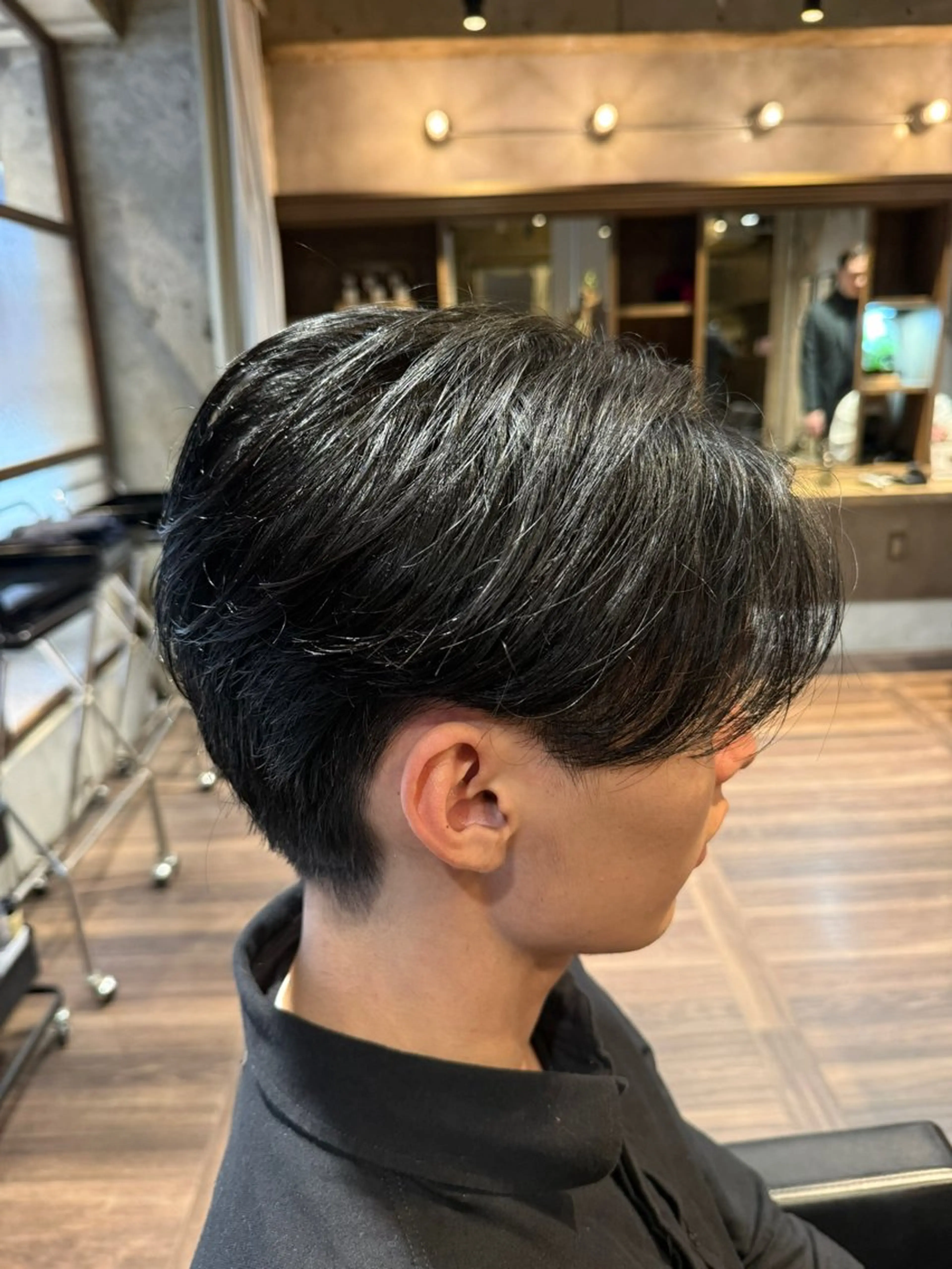 ショート パーマ メンズ センターパート メンズパーマ ニュアンスパーマ カット パーマ メンズ/佐藤 恒輝のヘアスタイル