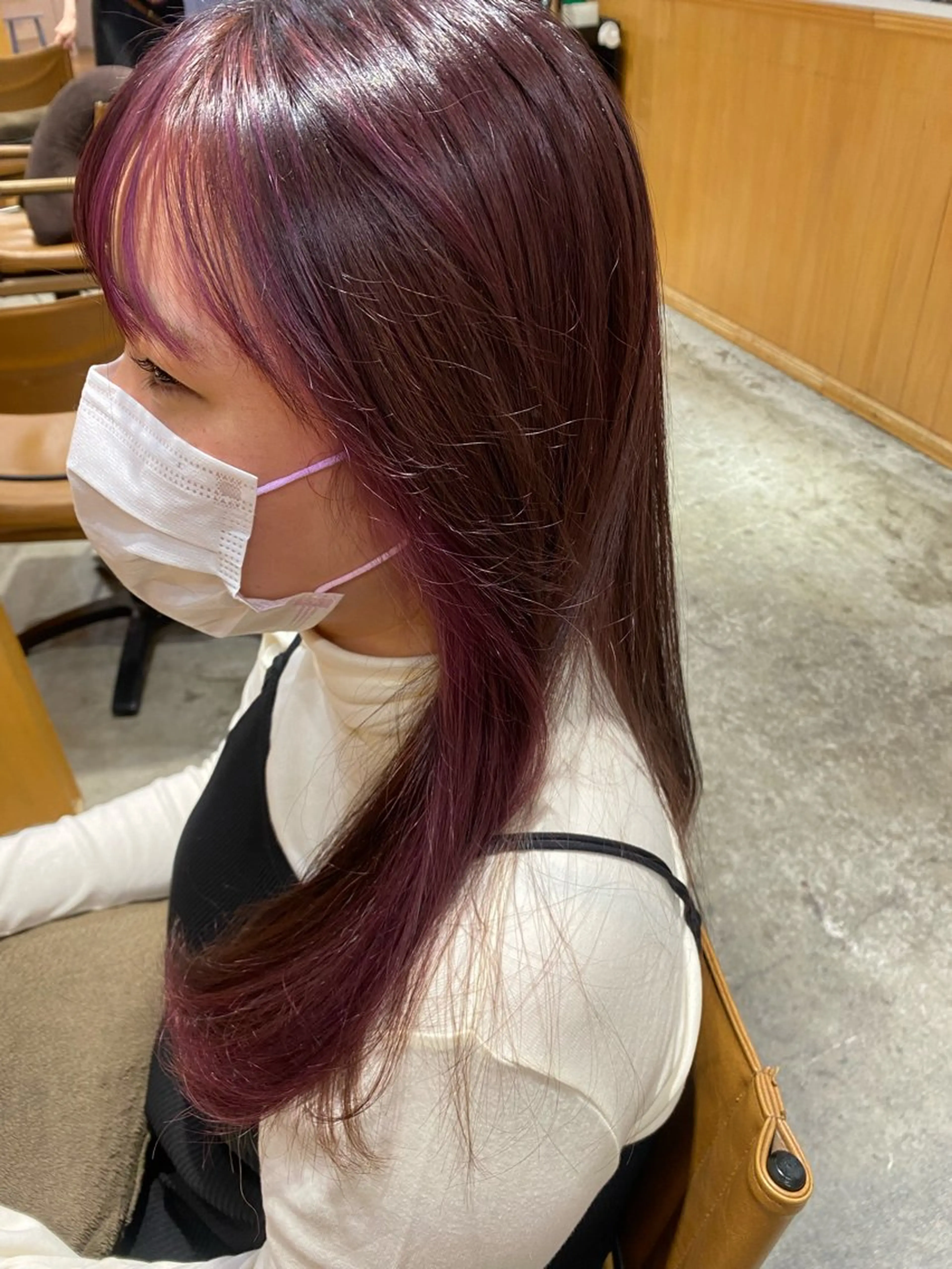 セミロング ヘアカラー SALOWIN銀座PAYⅡ店所属・GINZARay2 風本朱里🐥のヘアスタイル