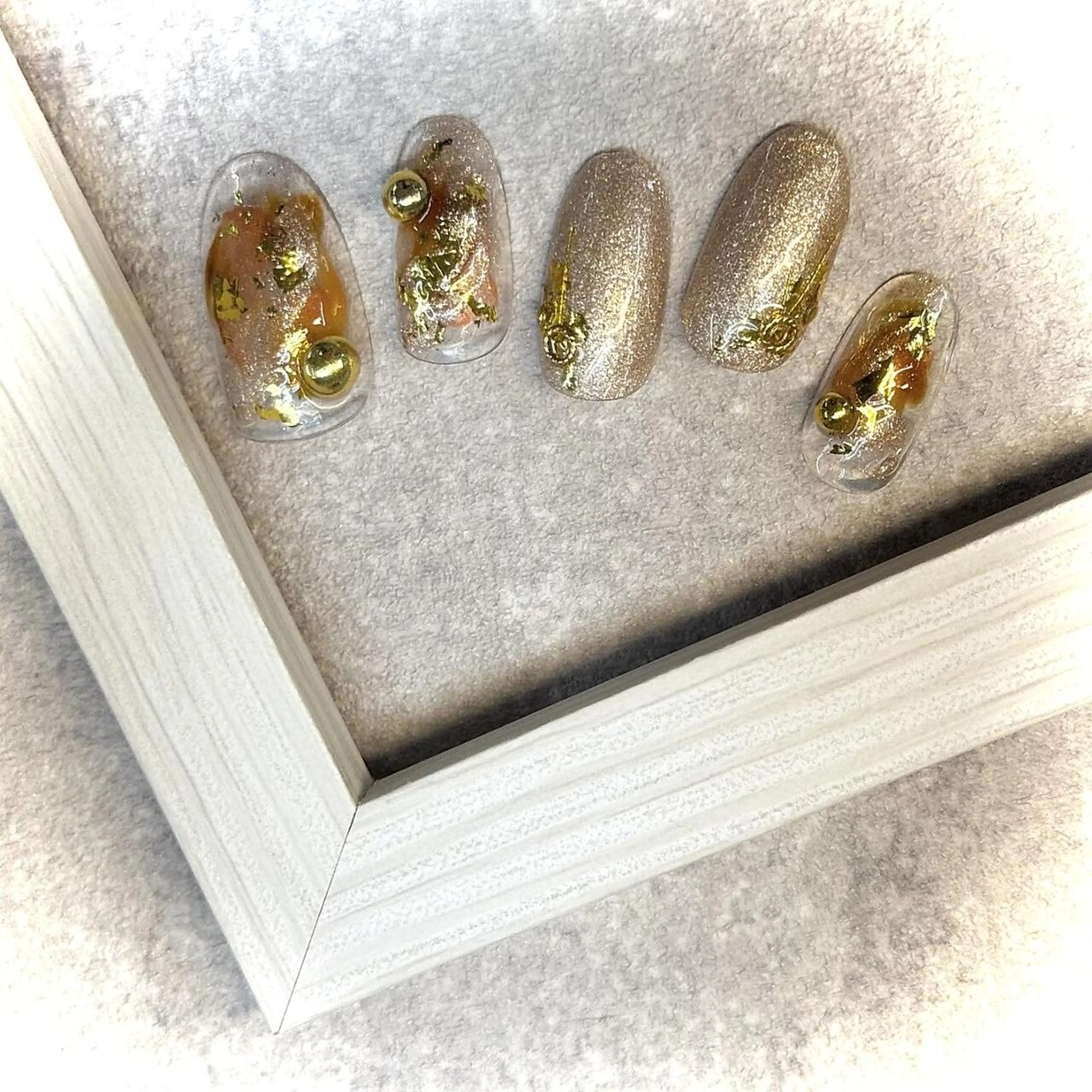 【お正月ネイル 和装ネイル】限定オススメネイル ソフトジェルオフ無料の写真