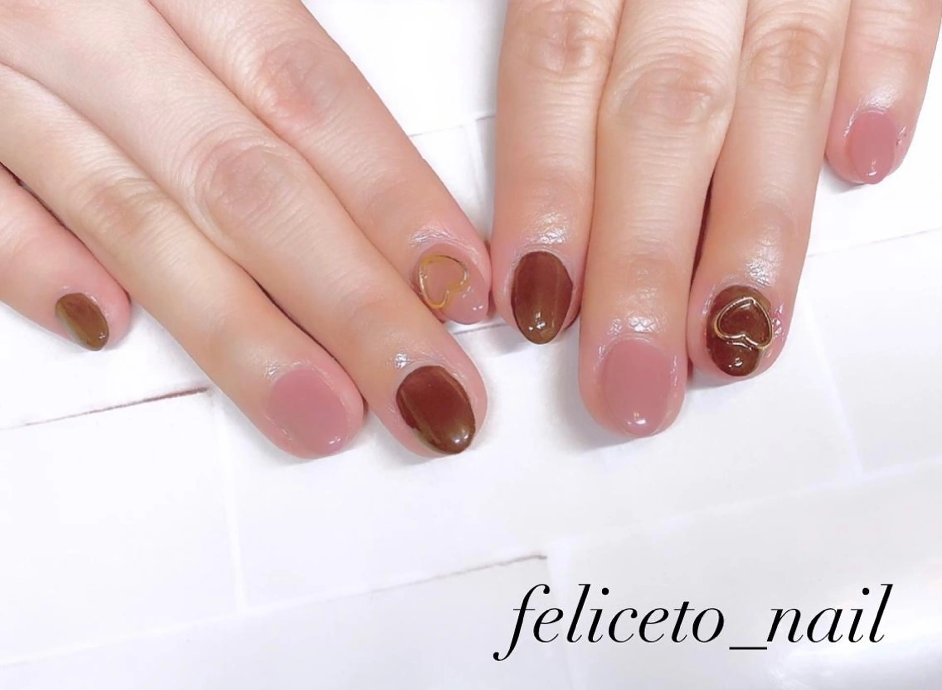 ネイル ボルドー ハート feliceto_nail所属・Honokaホノカ nailのエステ・リラクイメージ