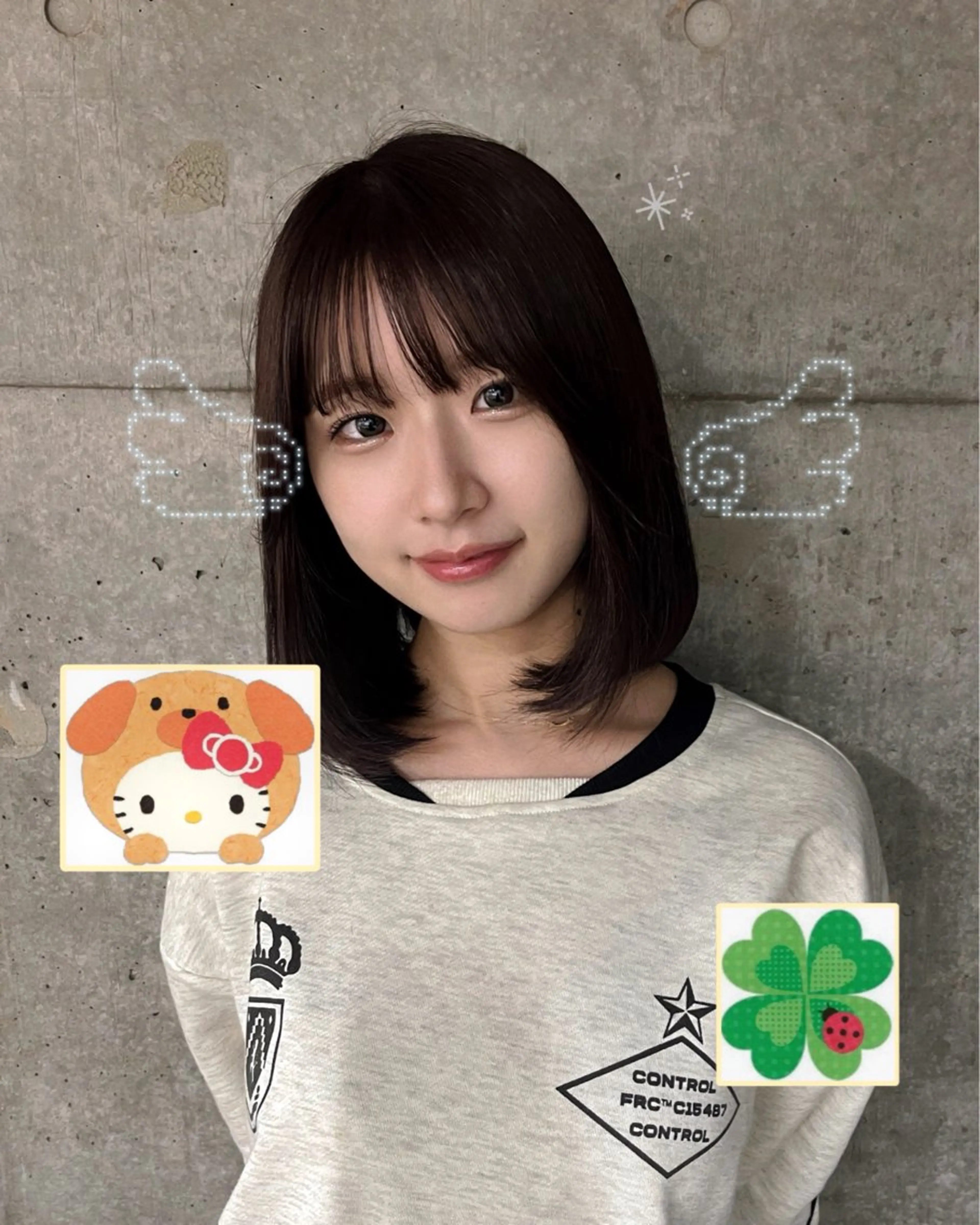 ミディアム カラー ヘアアレンジ ヘアカラー トリートメント 原宿・デザインカラー YUI🤍ྀིのヘアスタイル