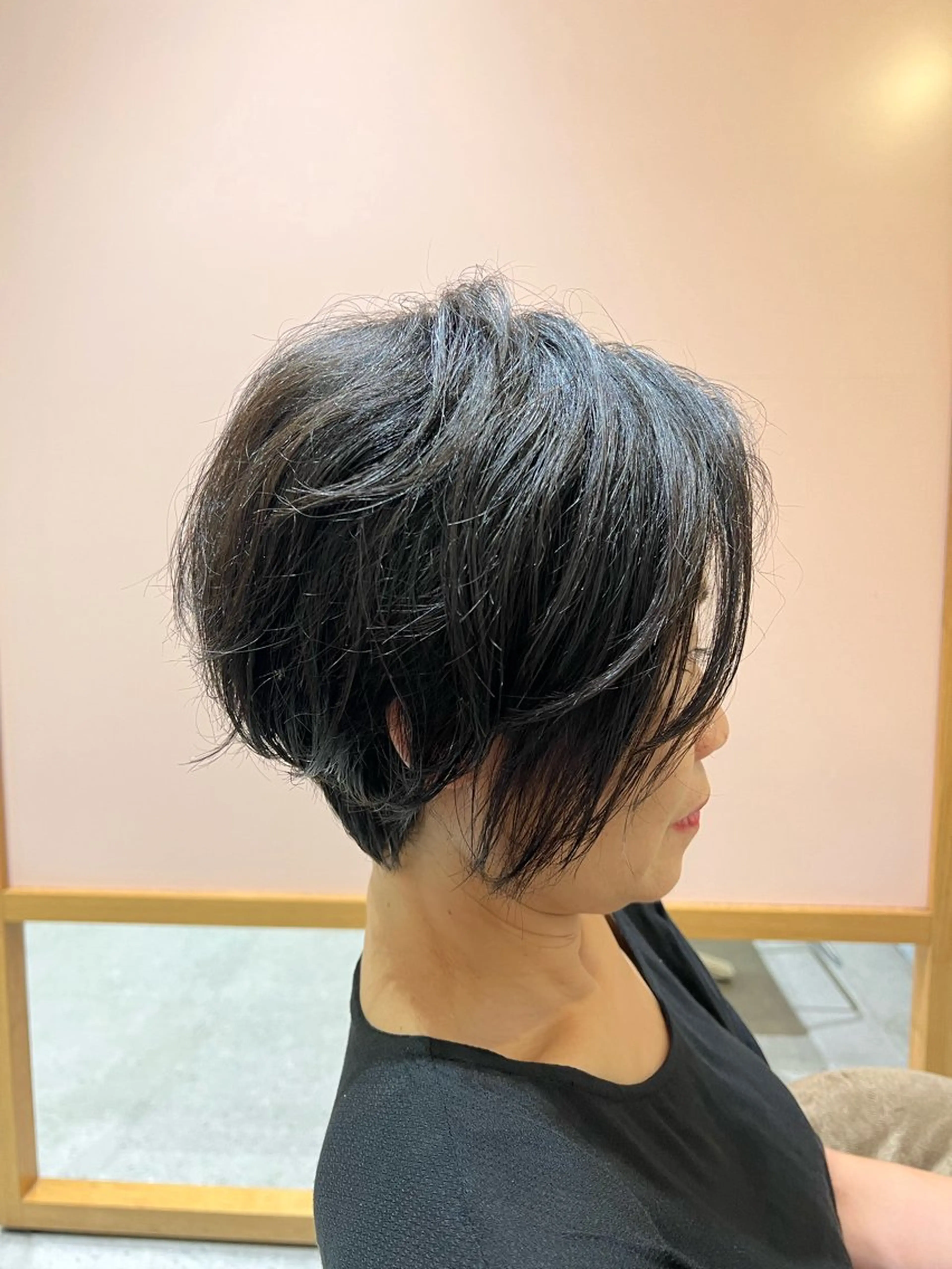 ショート くせ毛 ショートヘア カット サラツヤ美髪矯正✨️ 平木亜美‪のヘアスタイル