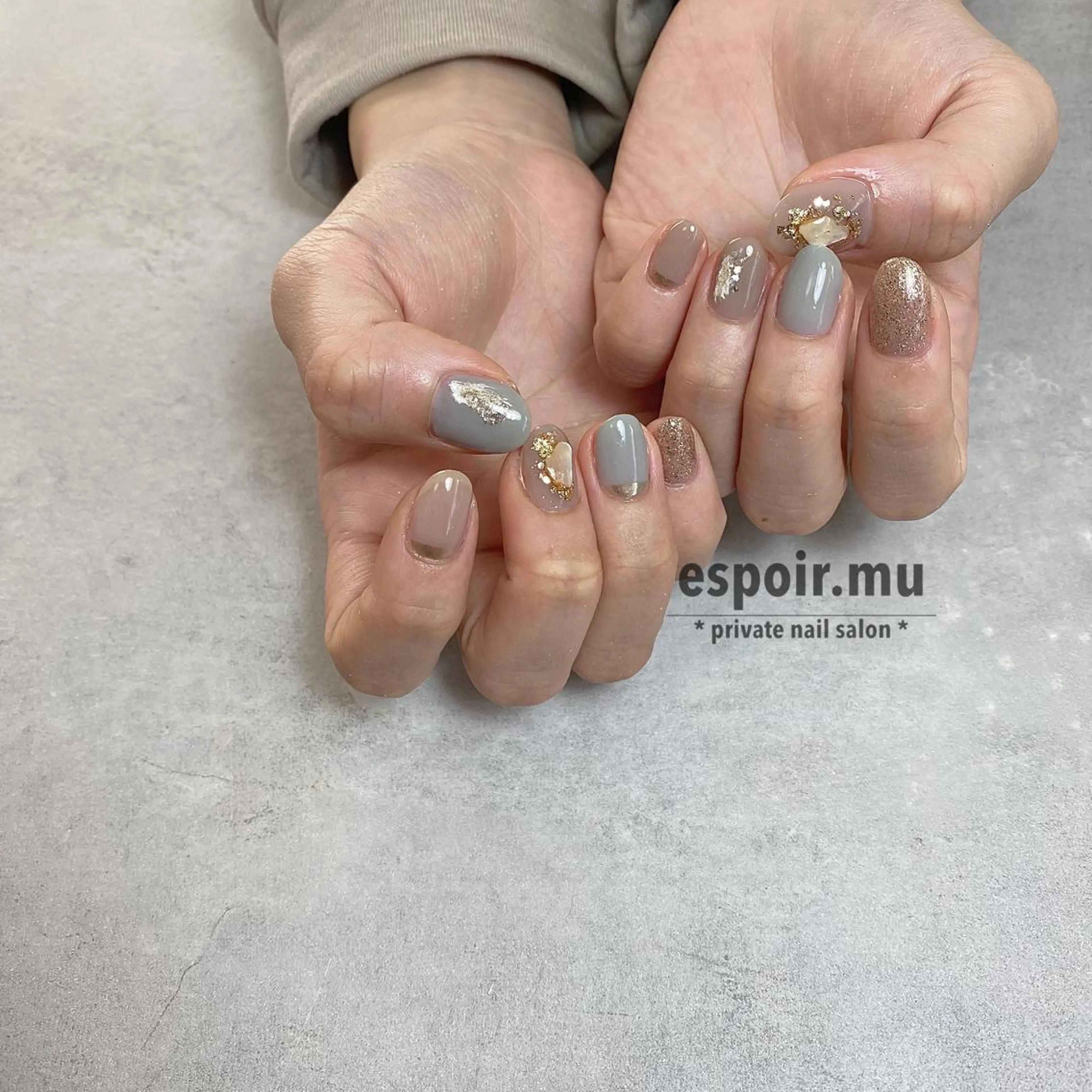 セミロング ネイル espoir. muのネイルデザイン