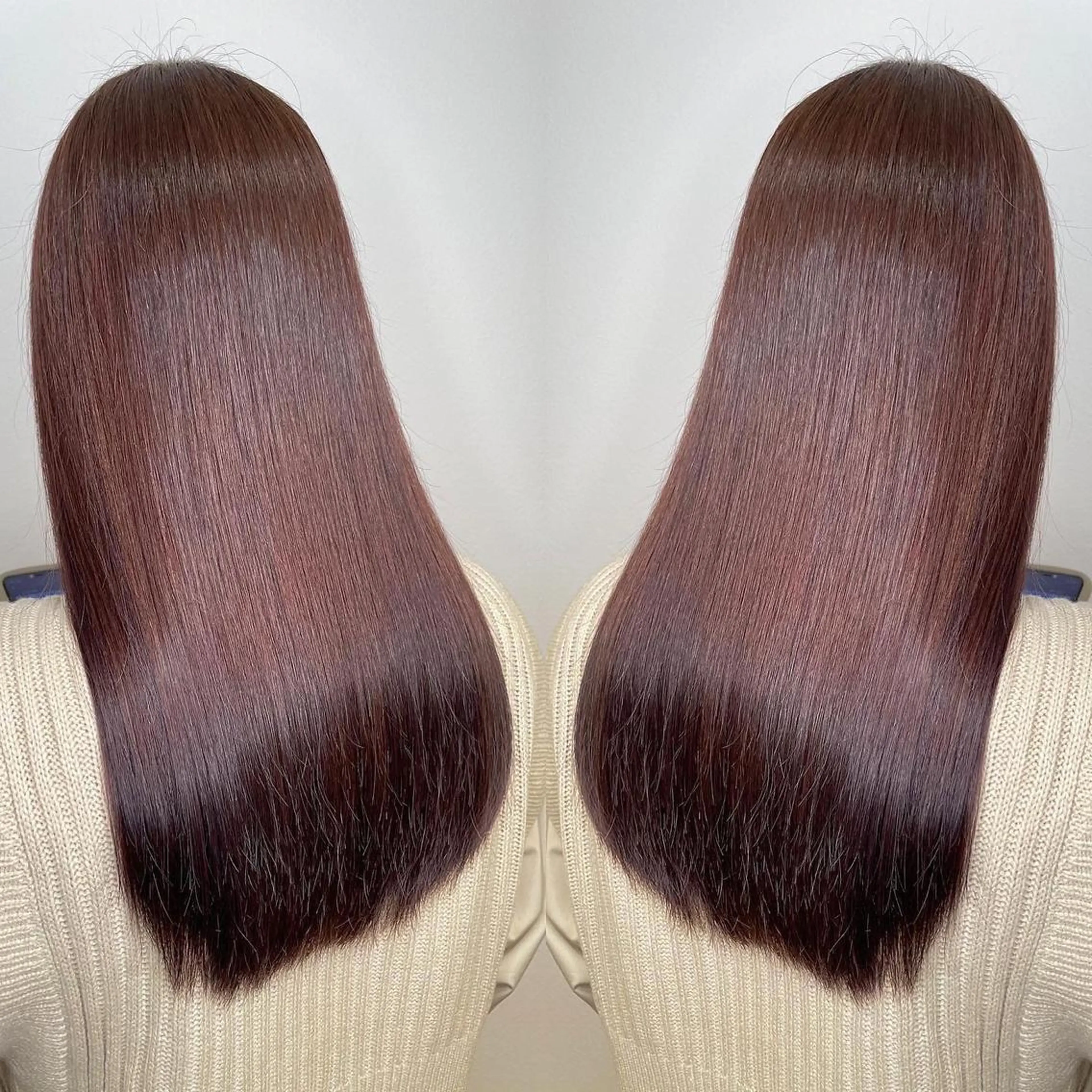 ロング カラー アッシュ ブラウンカラー ケアカラー 透明感カラー バイオレットカラー カット ヘアカラー トリートメント 河合秀明/ハイライト /インナーカラーのヘアスタイル