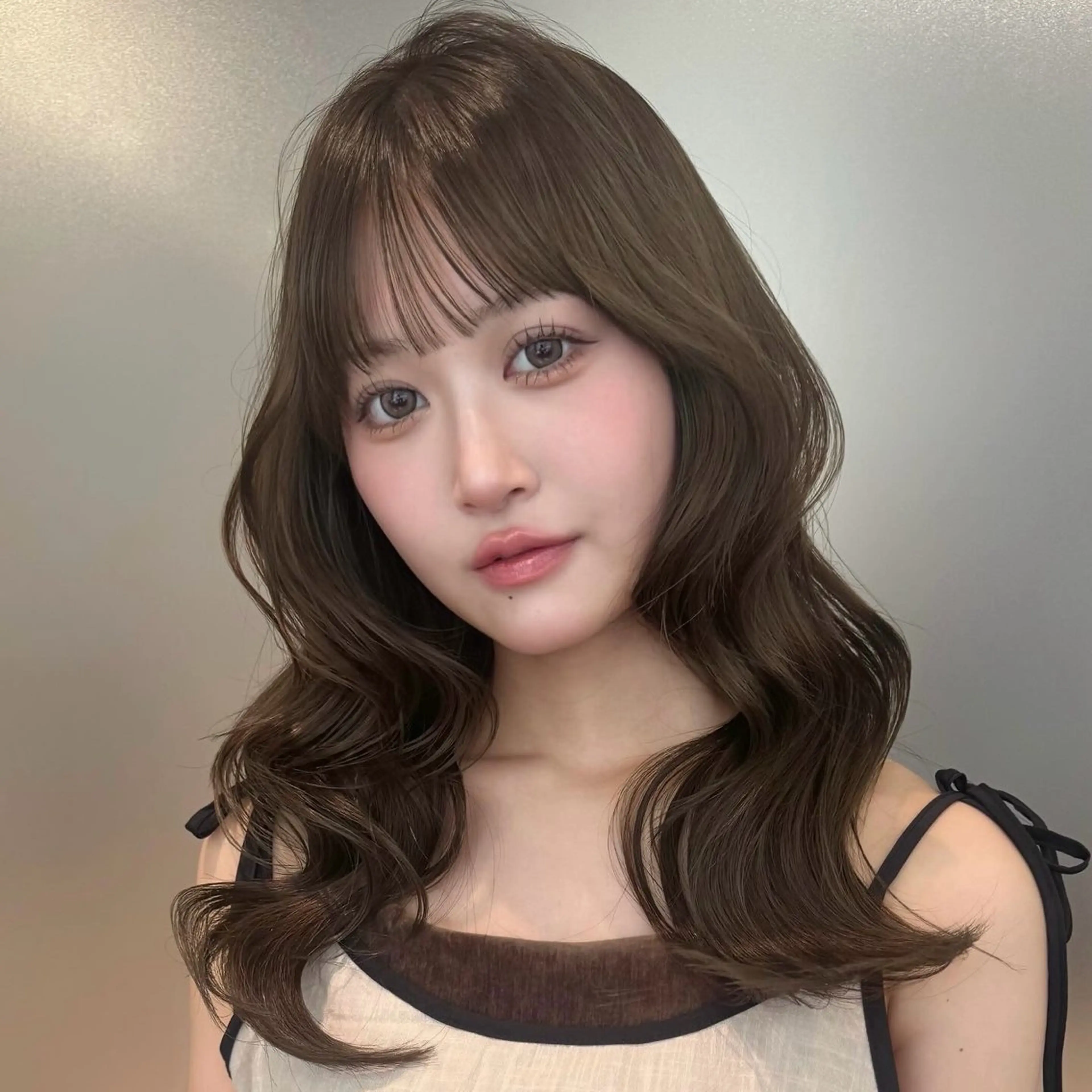 ロング カラー ベージュカラー 透明感カラー オリーブベージュ カット ヘアカラー トリートメント EMANON国分寺所属・透明感🍨レイヤー ヘアセット/miyuのヘアスタイル