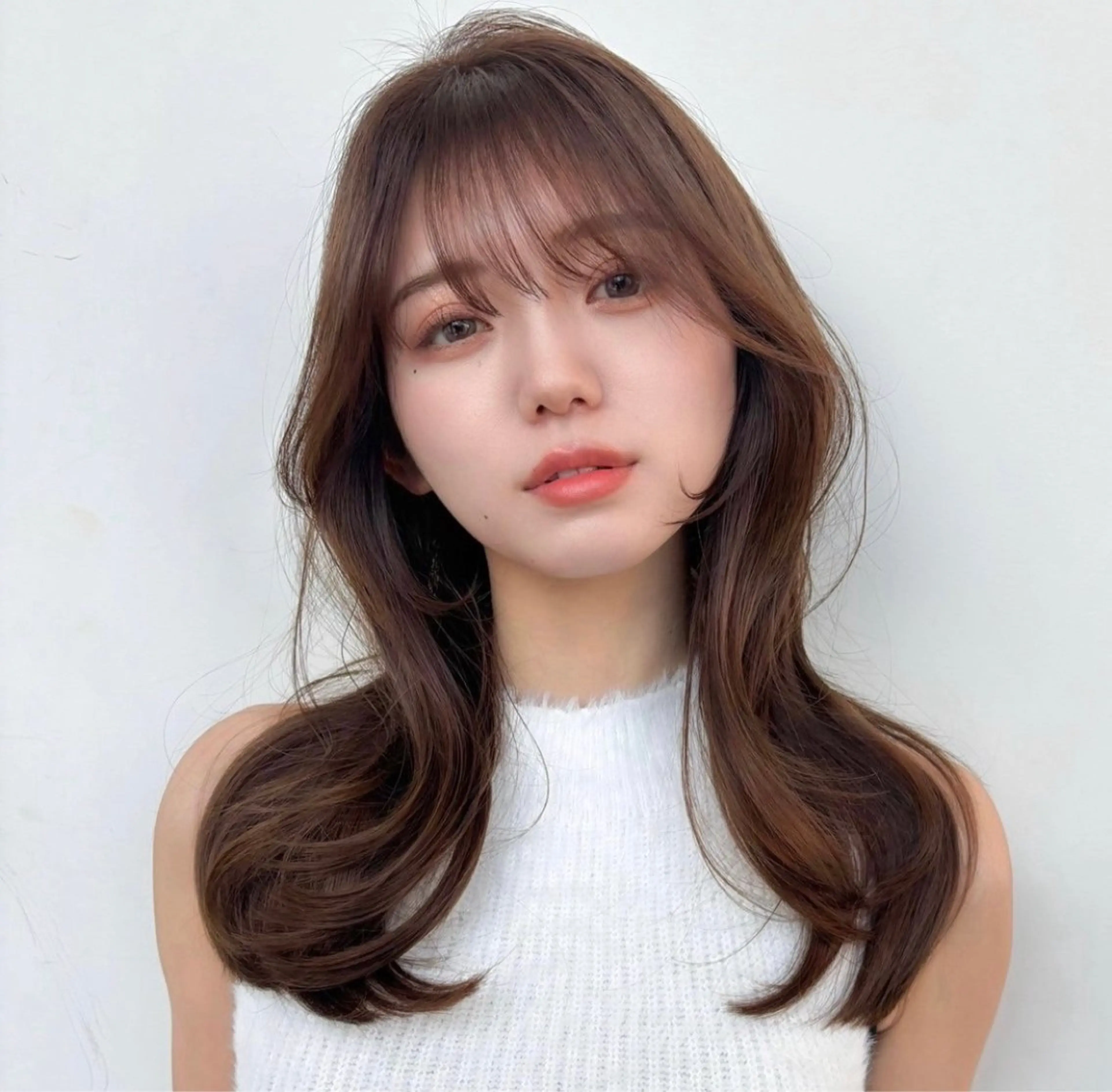 セミロング カラー カット ヘアカラー トリートメント 優希/似合わせ/艶 カラー/カット/渋谷のヘアスタイル