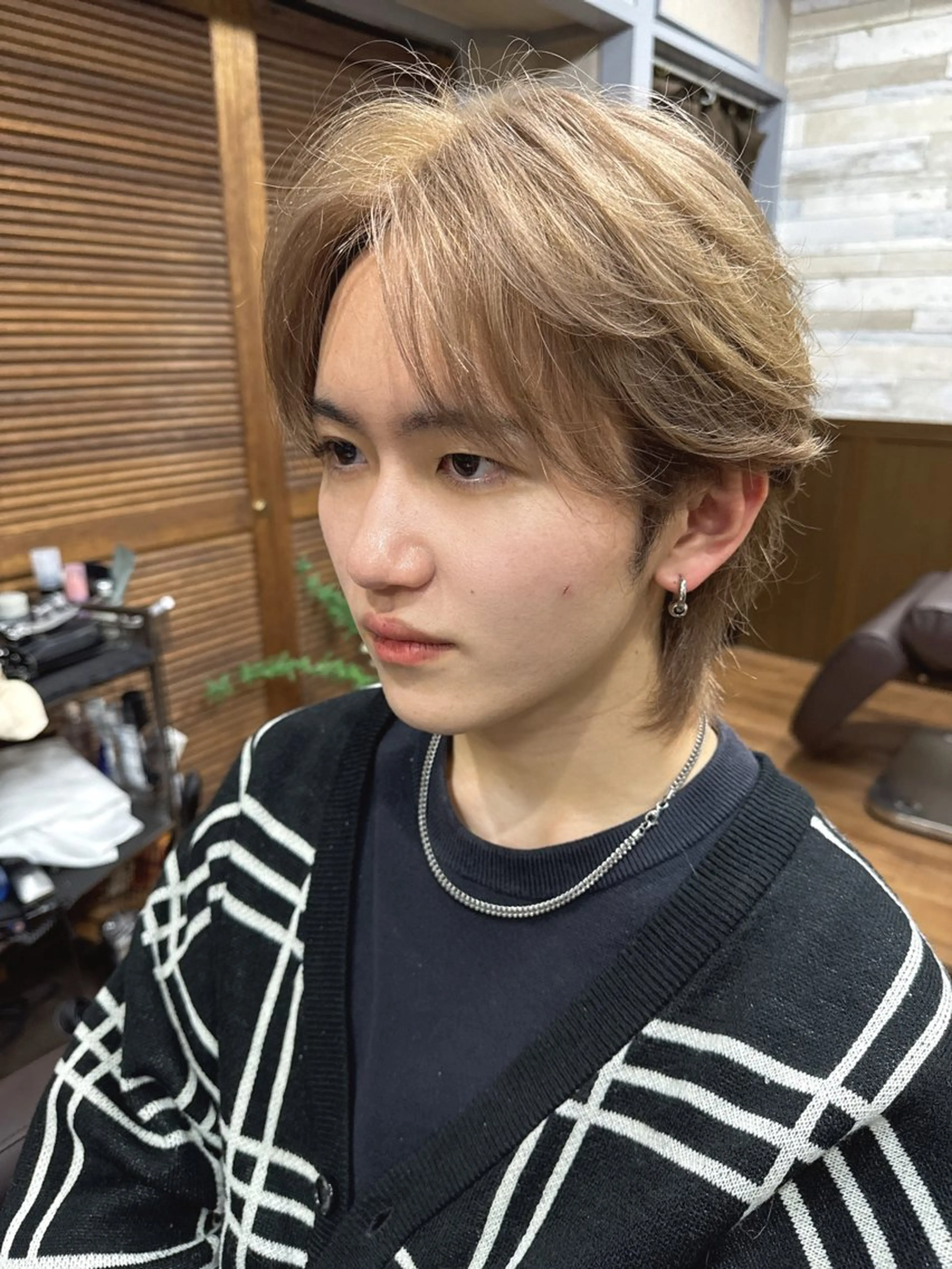 カラー メンズ メンズブリーチ ブリーチ デザインカラー ダブルカラー LIEN HAIR【リアンヘアー】所属・【髪質改善】 梅田　聡のヘアスタイル