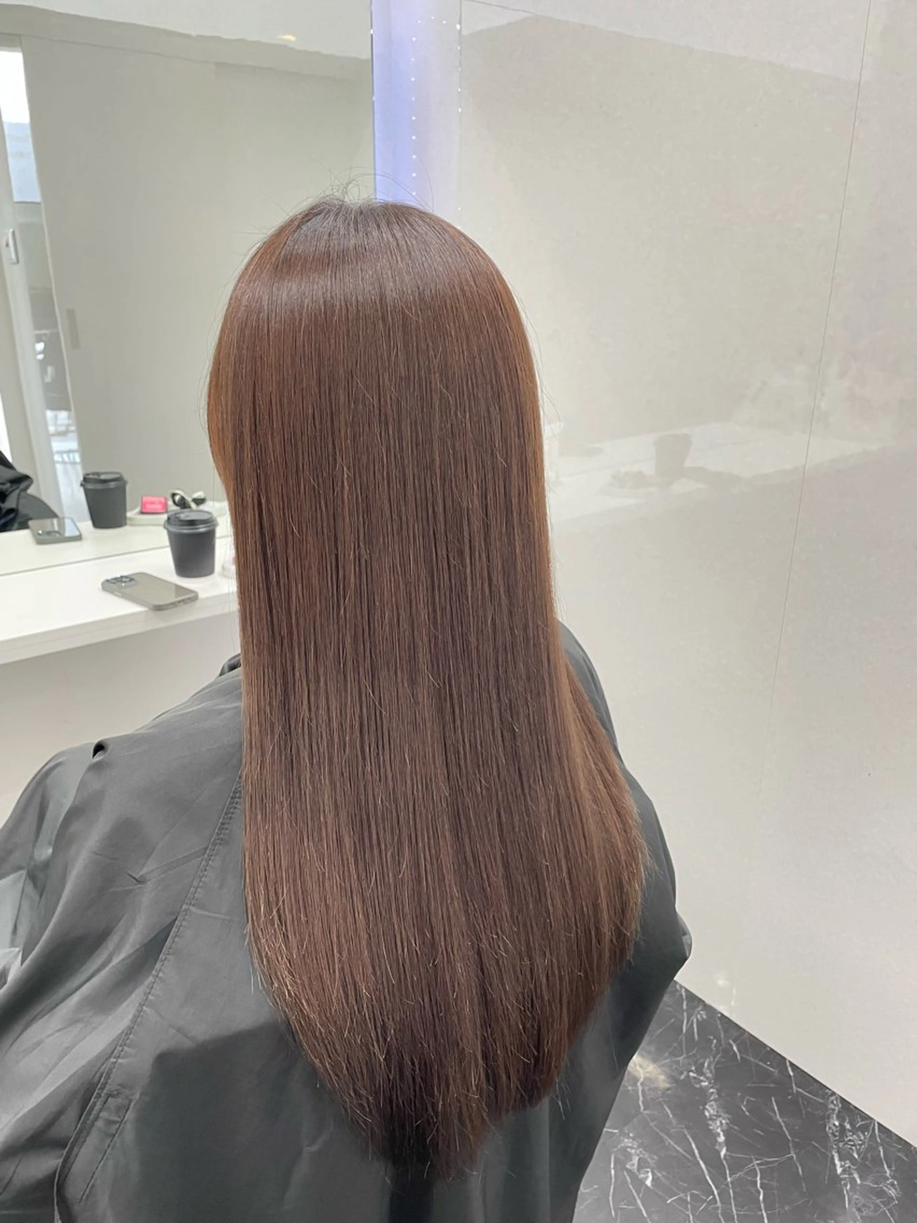 ロング カラー ベージュカラー ブラウンカラー ミルクティーベージュ Blue所属・韓国ヘア🇰🇷 りさのヘアスタイル