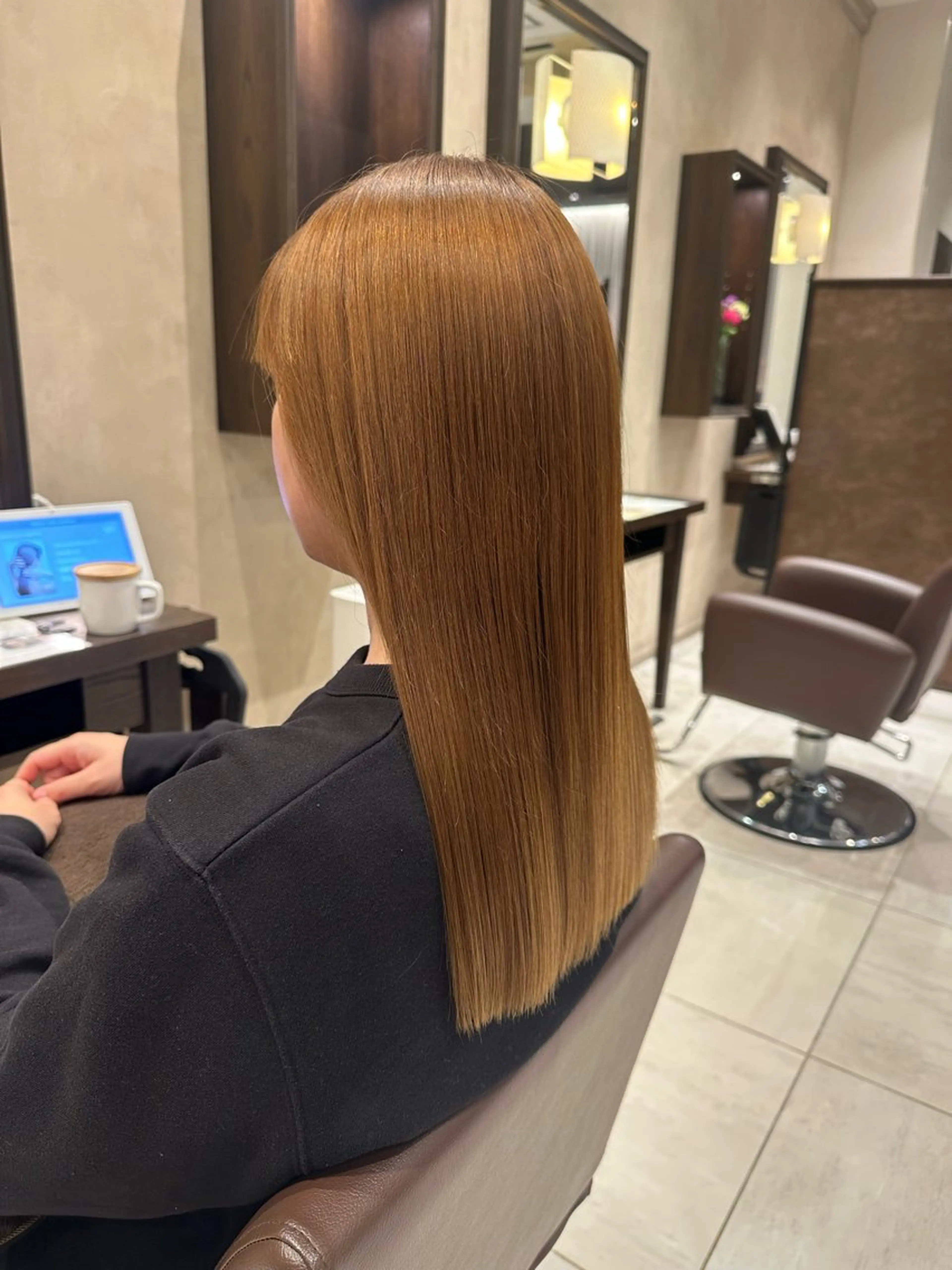 ロング 縮毛矯正 トリートメント 山本 麟太郎のヘアスタイル