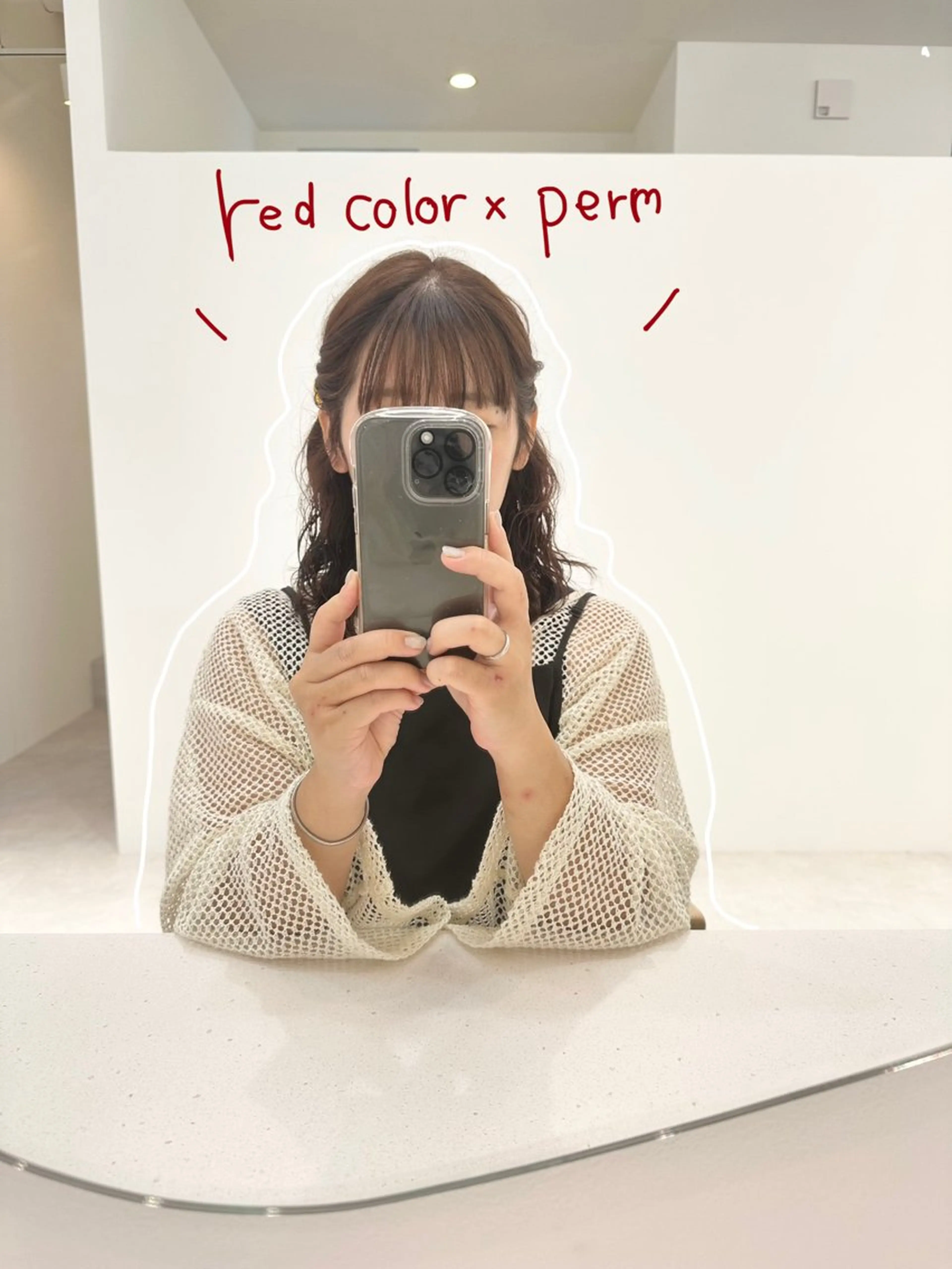 ミディアム カラー パーマ お洒落パーマ/ 艶カラー/michiのヘアスタイル