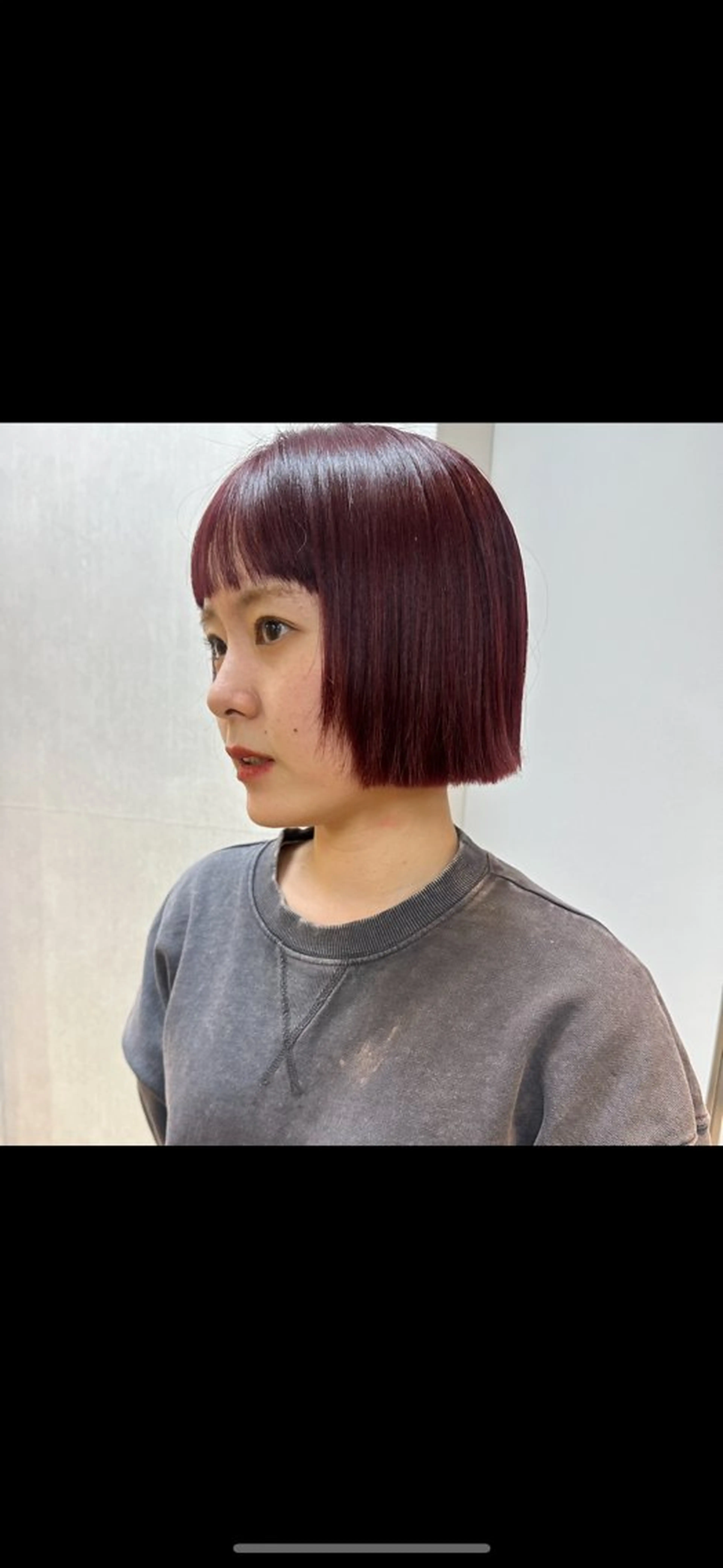 ショート カラー ピンクカラー レッドカラー ボブ パーマ/ボブパーマ 艶カラー/坂本小夏のヘアスタイル