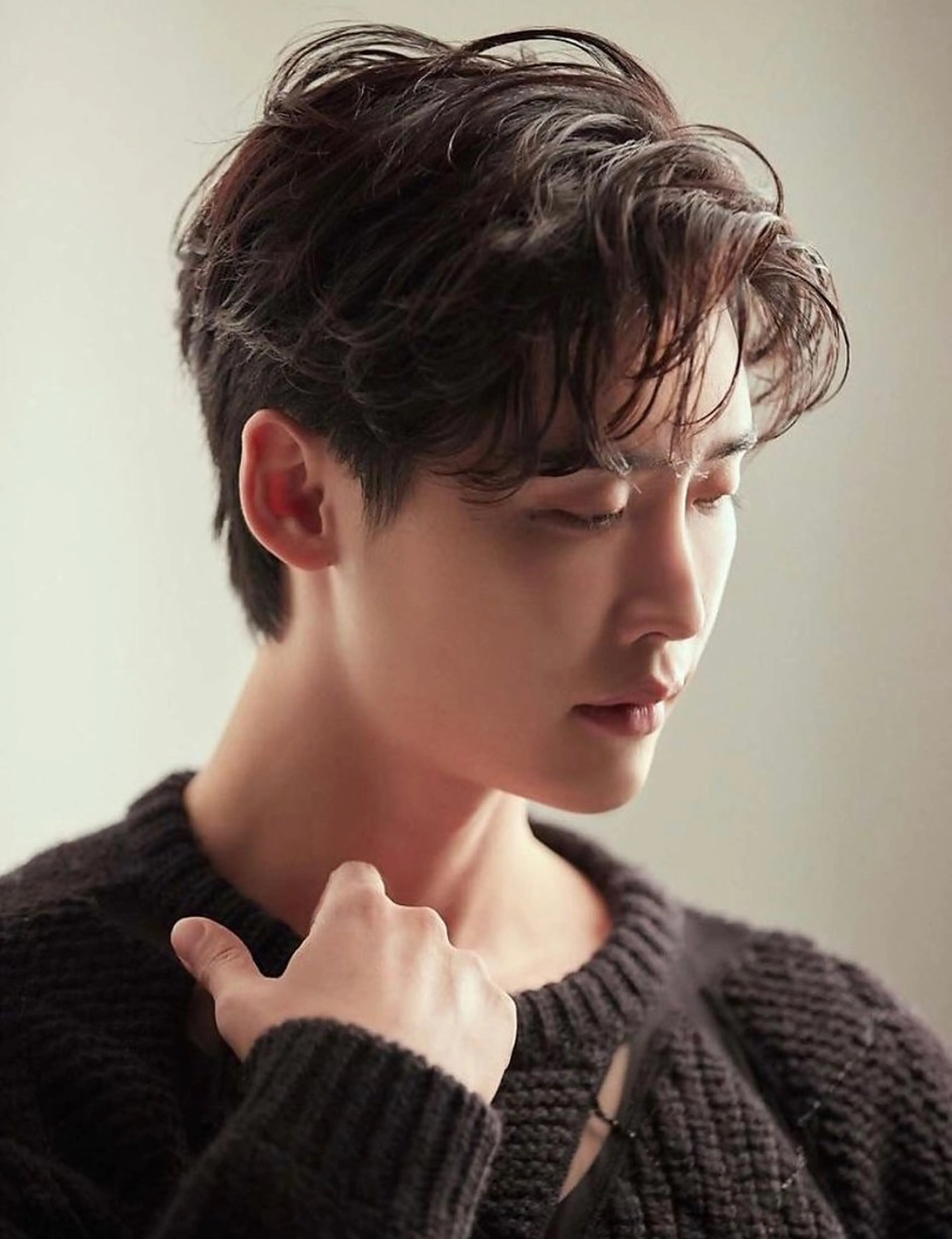 ショート メンズ TIECHEL所属・韓国ナチュラル・ ベージュ/落合夏希のヘアスタイル