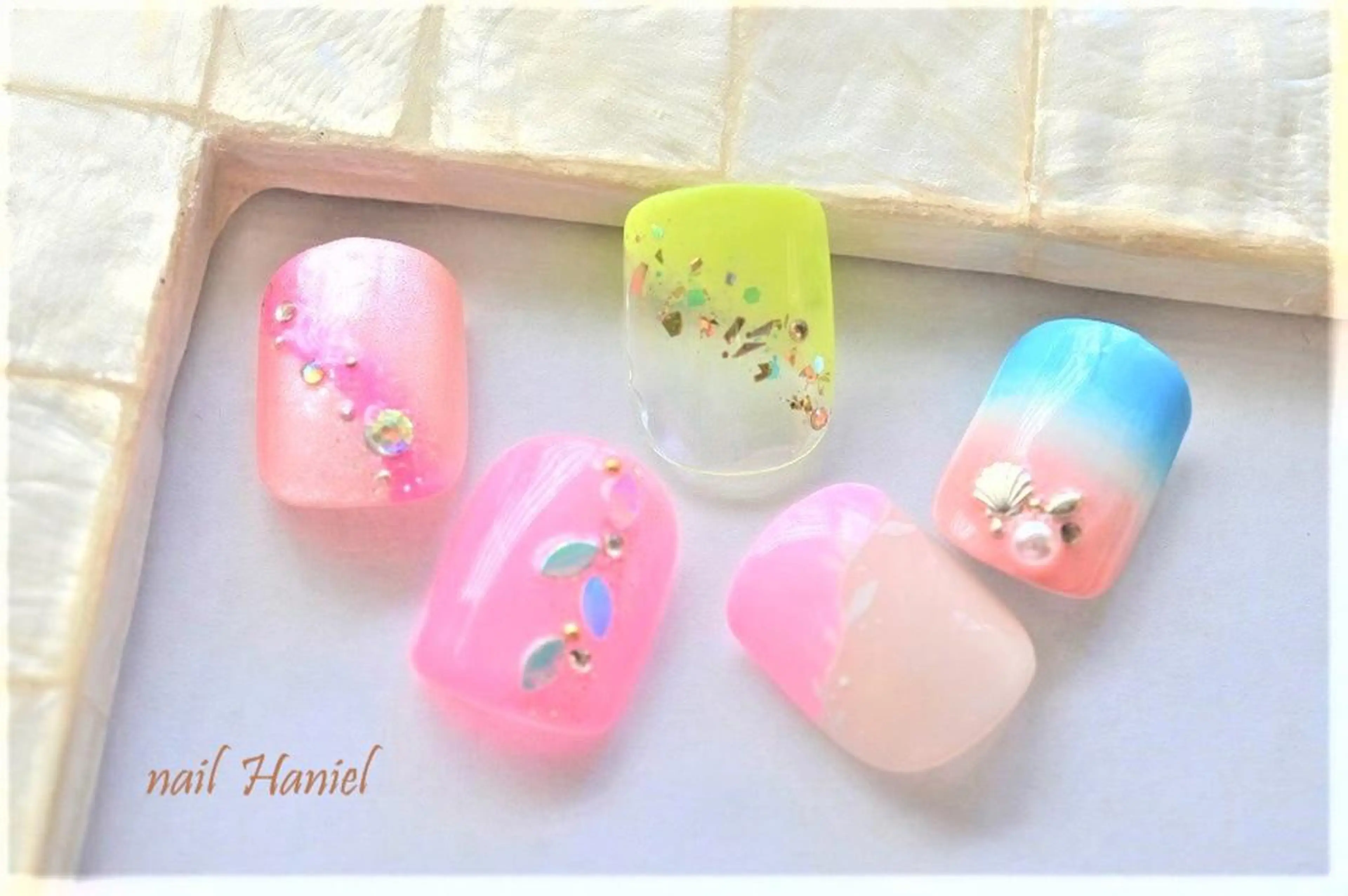 ネイル フットネイル ジェルネイル nail Haniel所属・半蔵門サロンハニエル 魅神 ちよのネイルデザイン