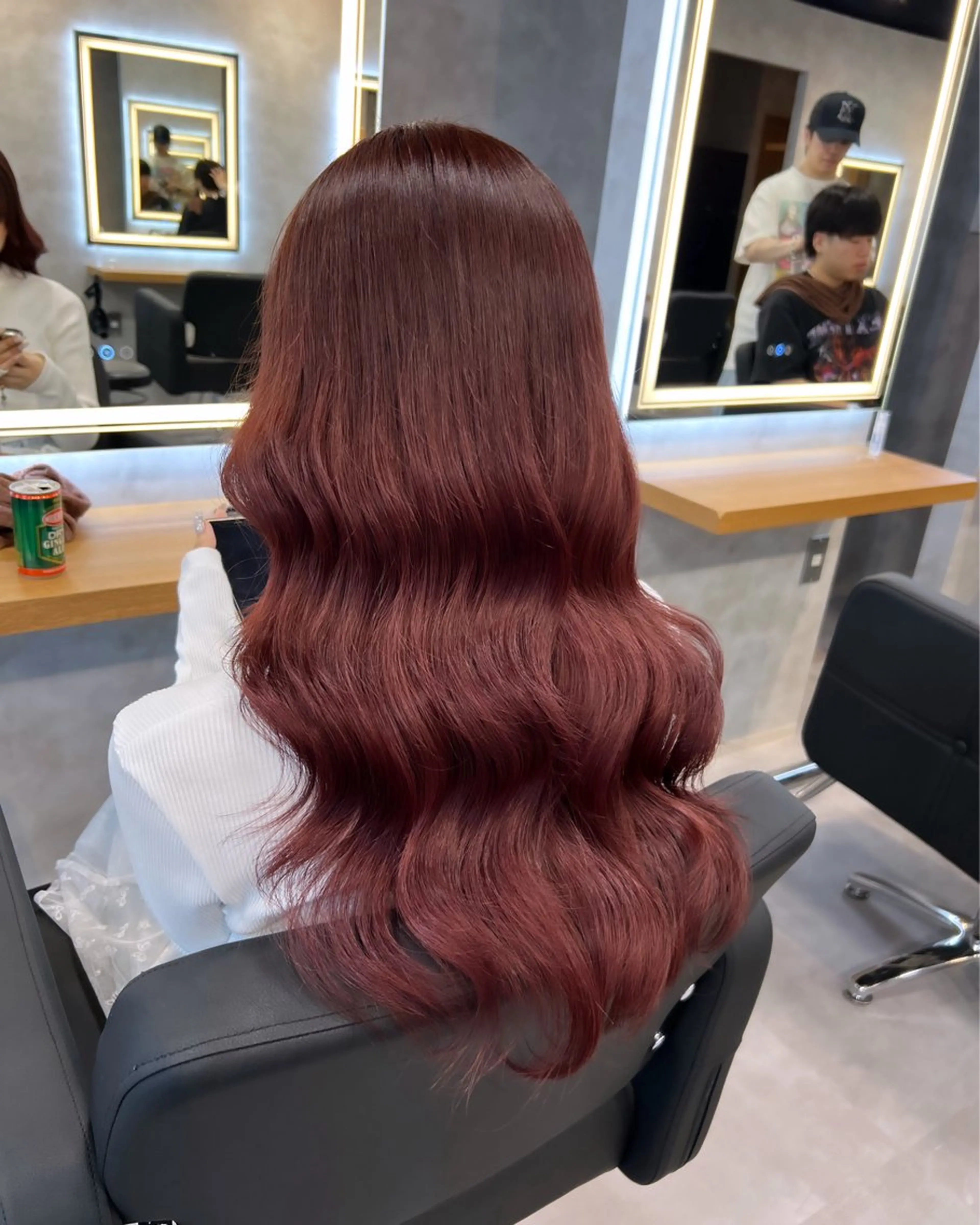 ロング カラー ボルドーカラー ブラウンカラー ピンクカラー ピンクブラウン ヘアカラー トリートメント ヘッドスパ ヘアセット 🎨ブリーチ職人 店長Takaya🎨のヘアスタイル