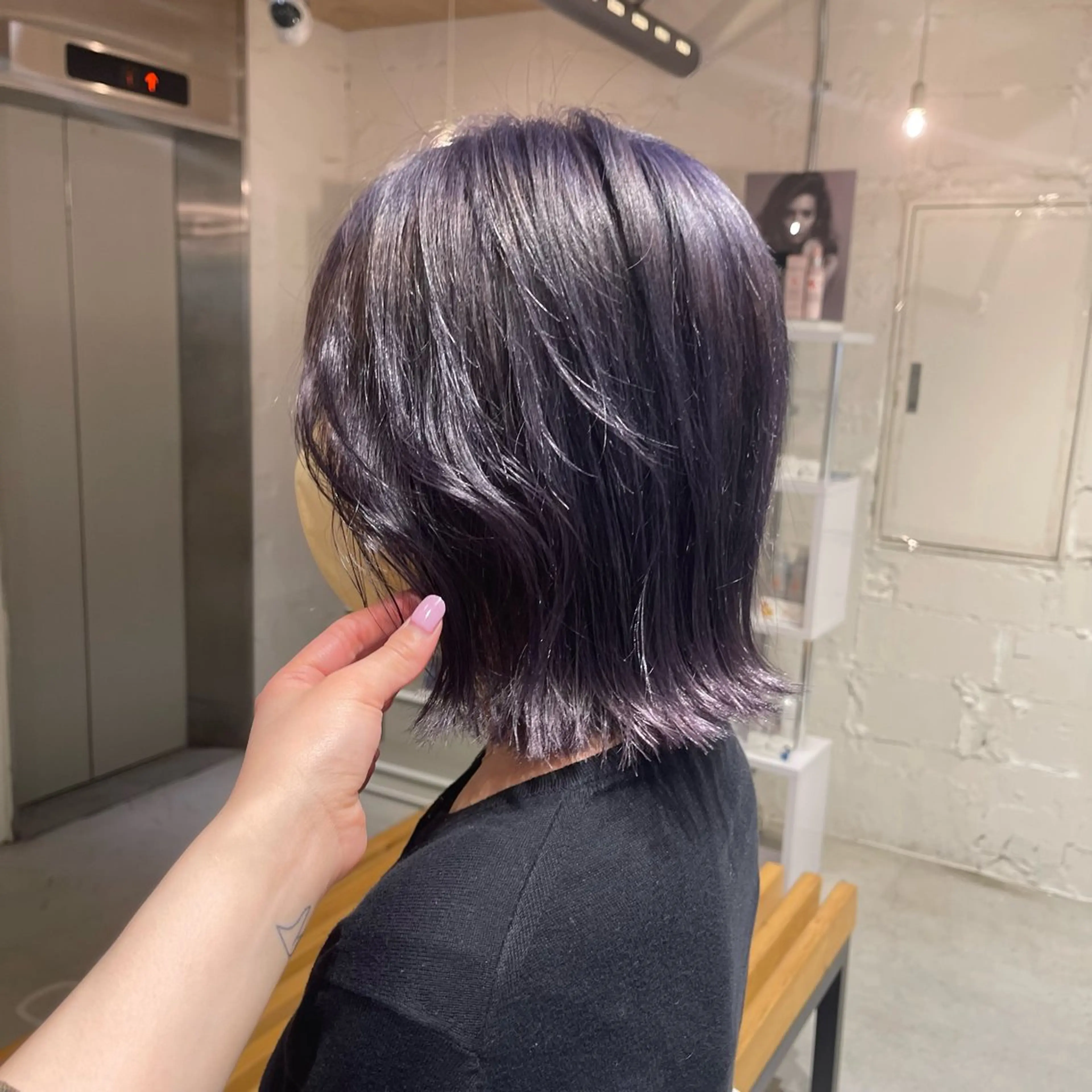 ショート カラー ヘアカラー トリートメント lunty miichiのヘアスタイル