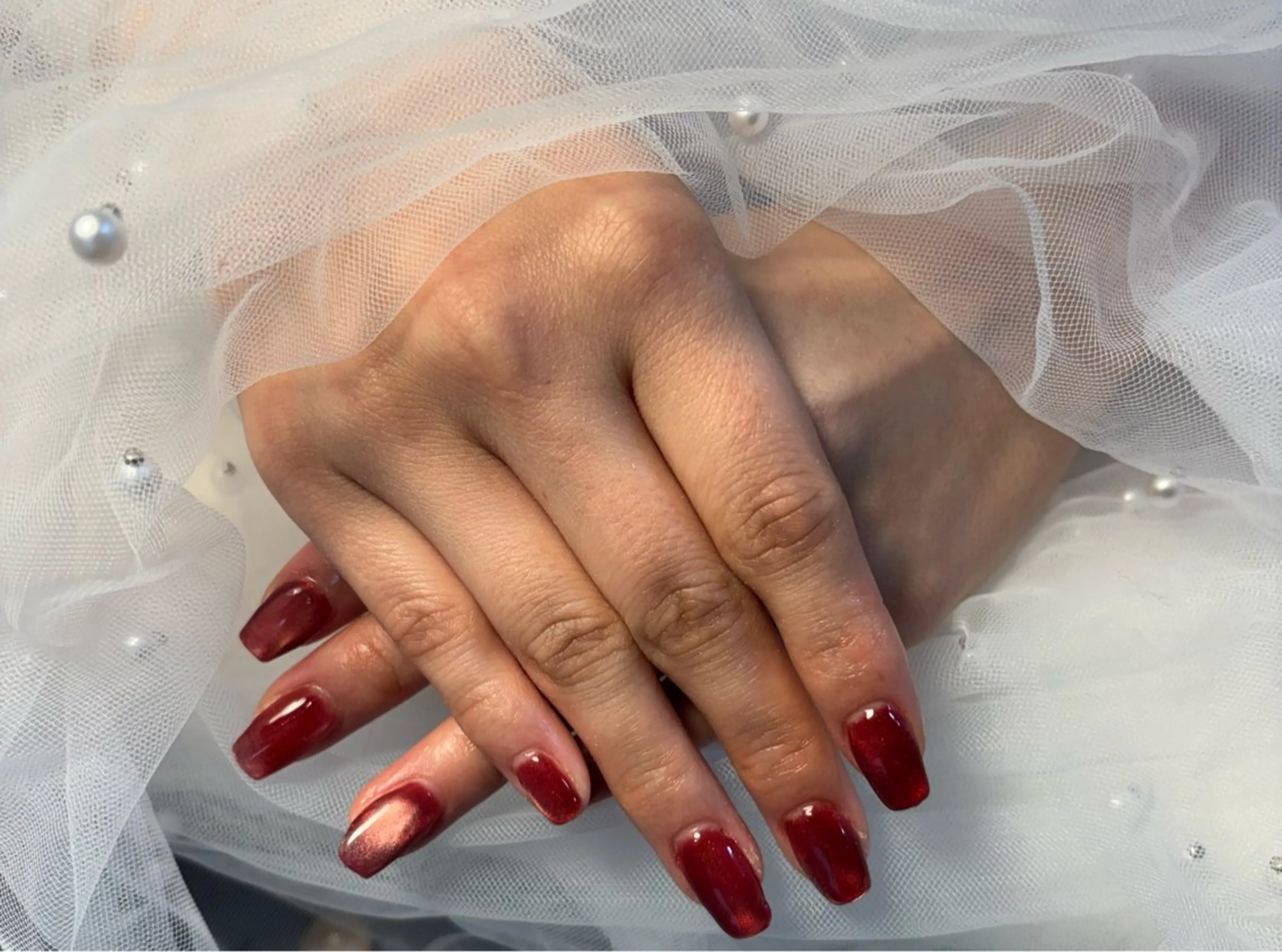 ネイル フラッシュネイル フットネイル フレンチネイル ジェルネイル ガラスフレンチ ハンドネイル Nail salon Natulalのネイルデザイン