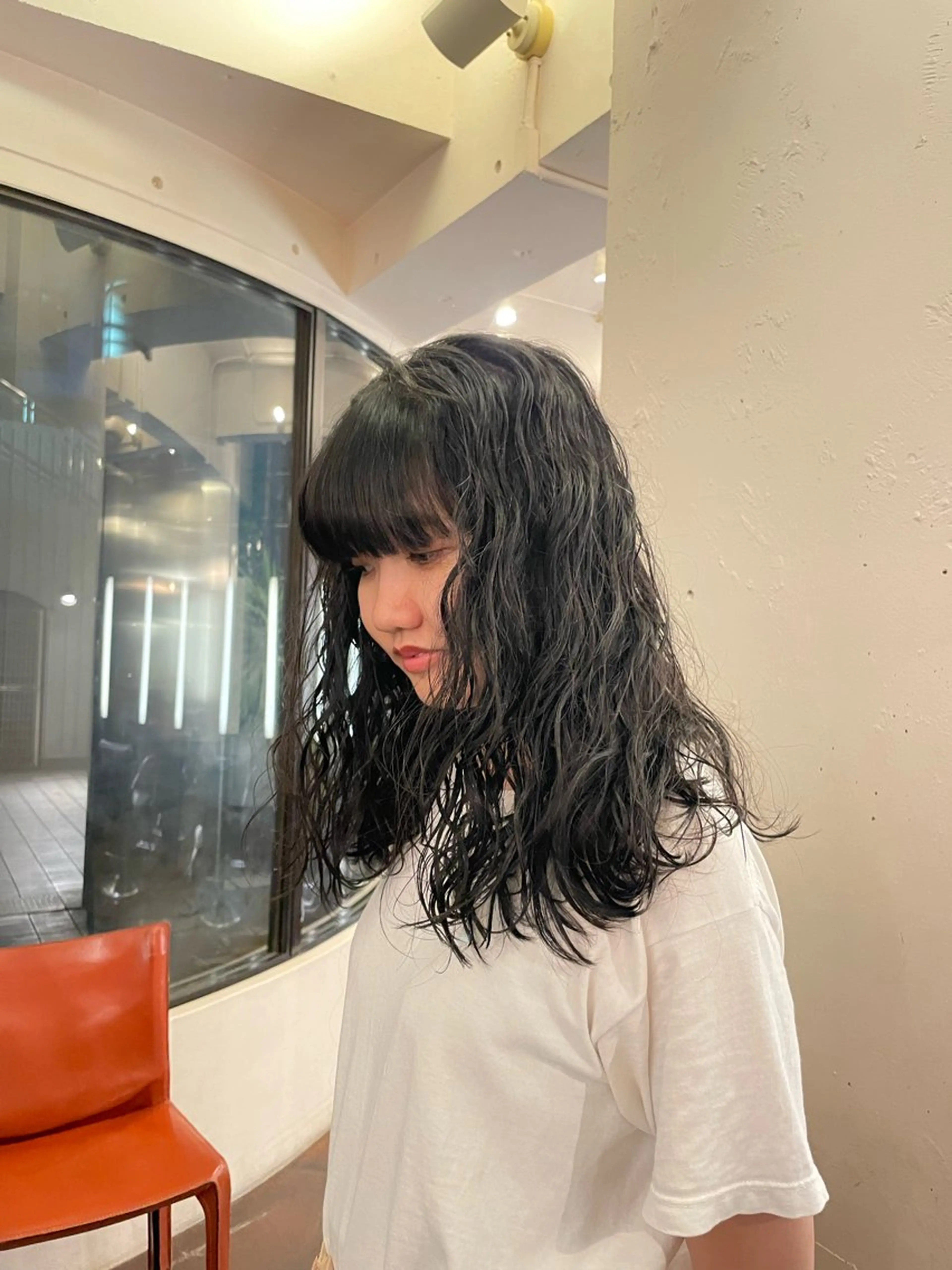 セミロング パーマ HARU 🤍✨のヘアスタイル