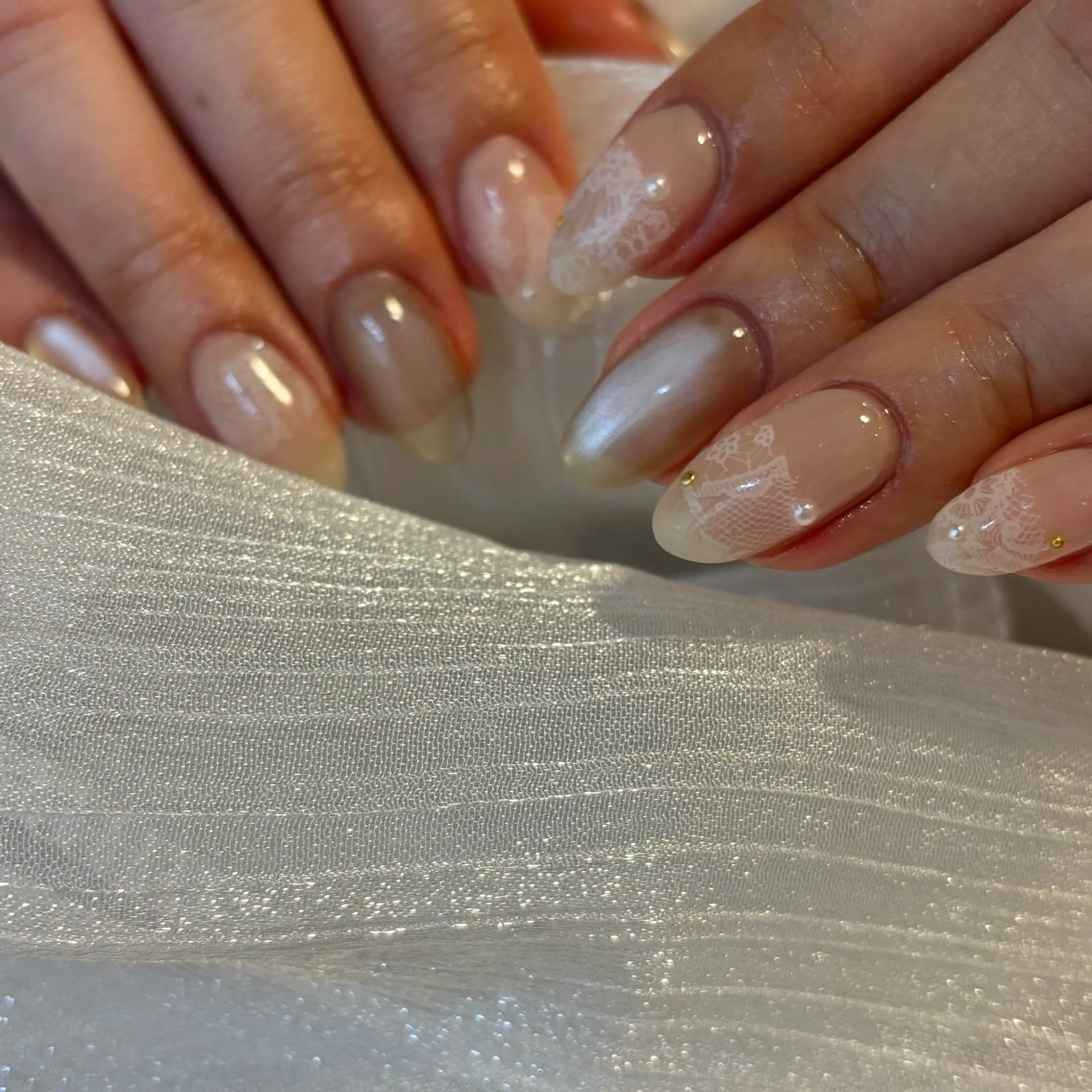 ネイル レース ハンドネイル Lélia nail Himariのネイルデザイン