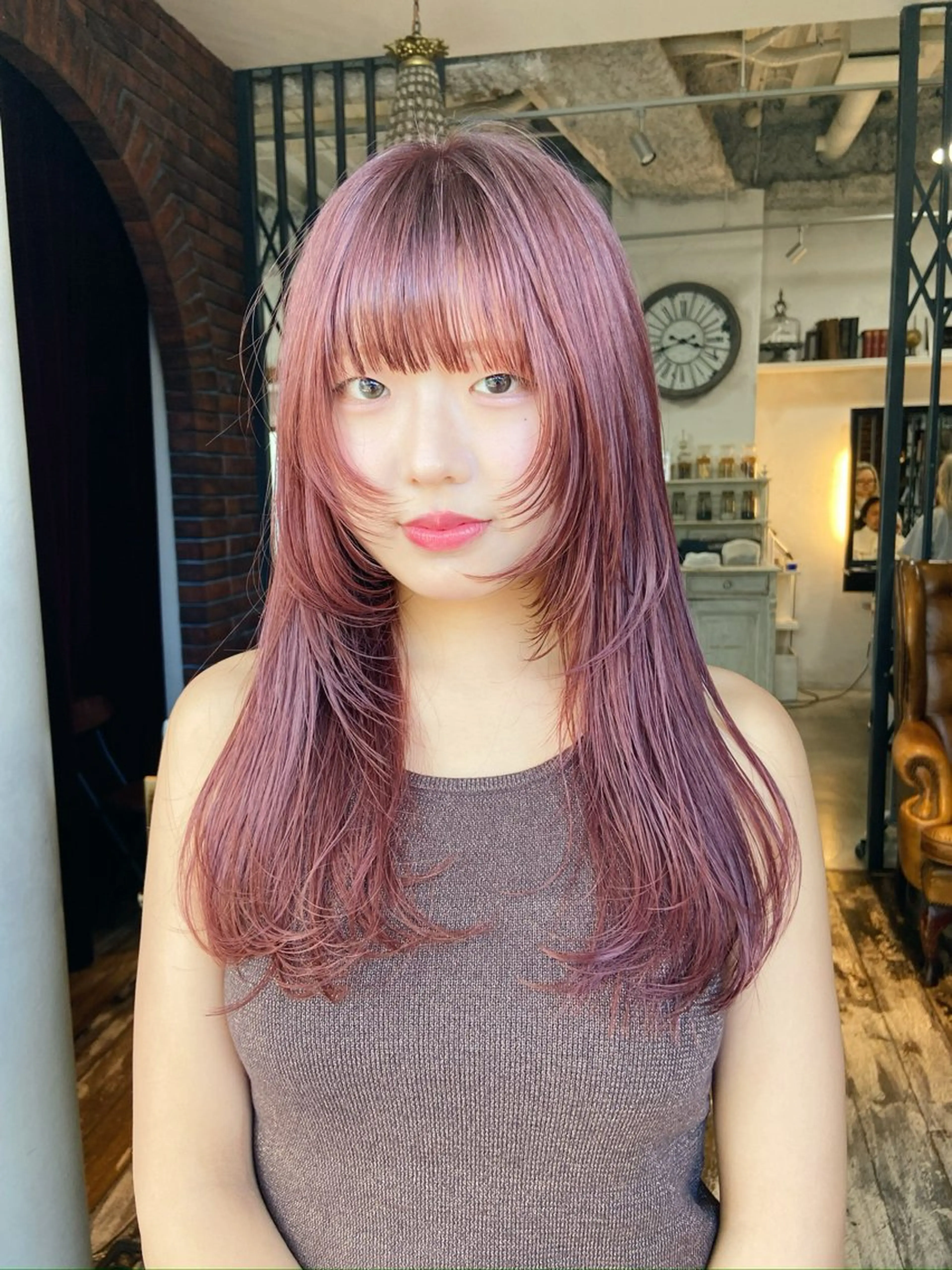 カラー ラベンダーカラー ピンクカラー ピンクラベンダー rikuto カラー/パーマのヘアスタイル