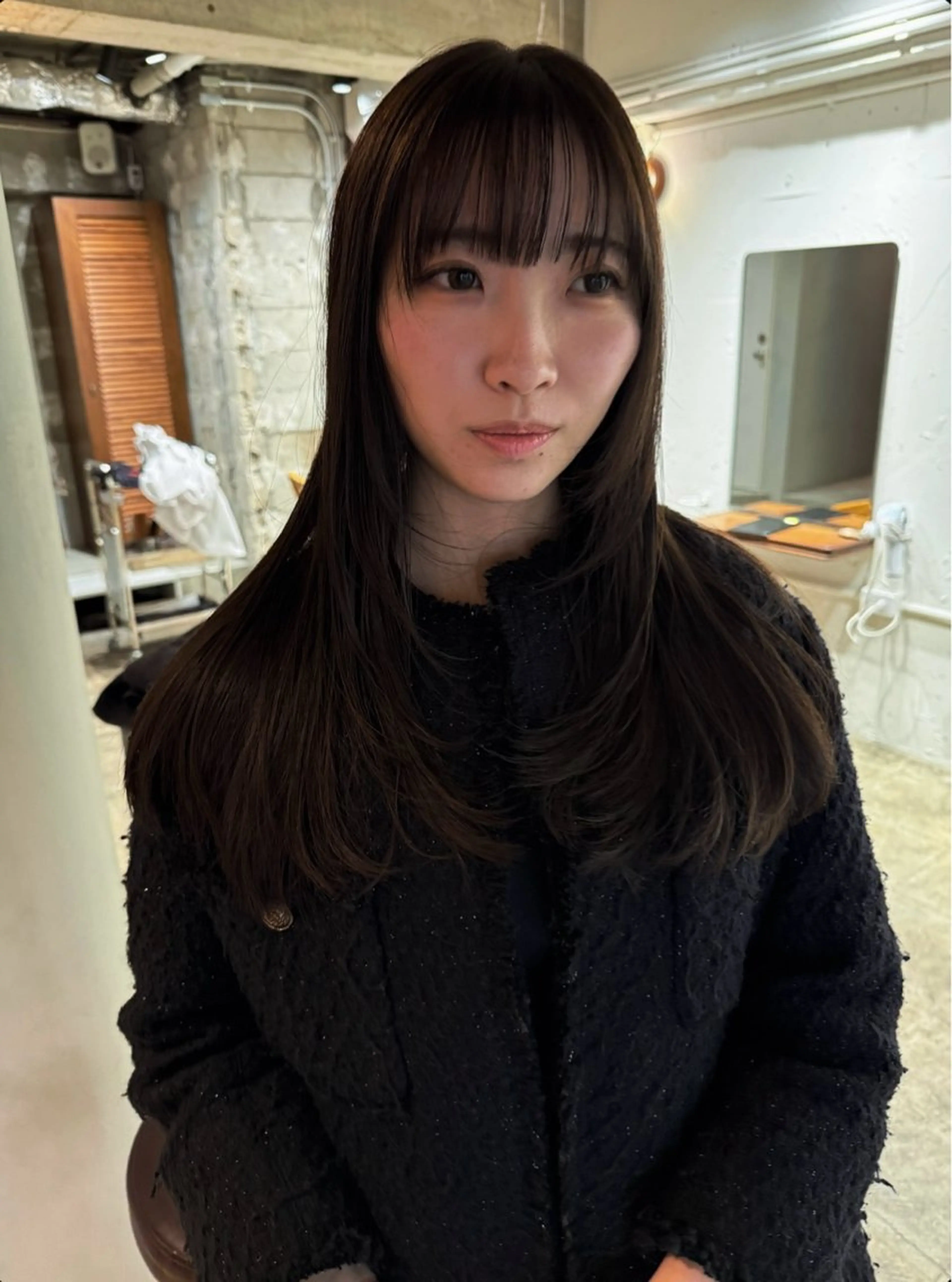 カラー ブラウンカラー ショコラブラウン 髪質改善 ere 代々木公園所属・みほ/ニュアンス/ モード/艶カラーのヘアスタイル