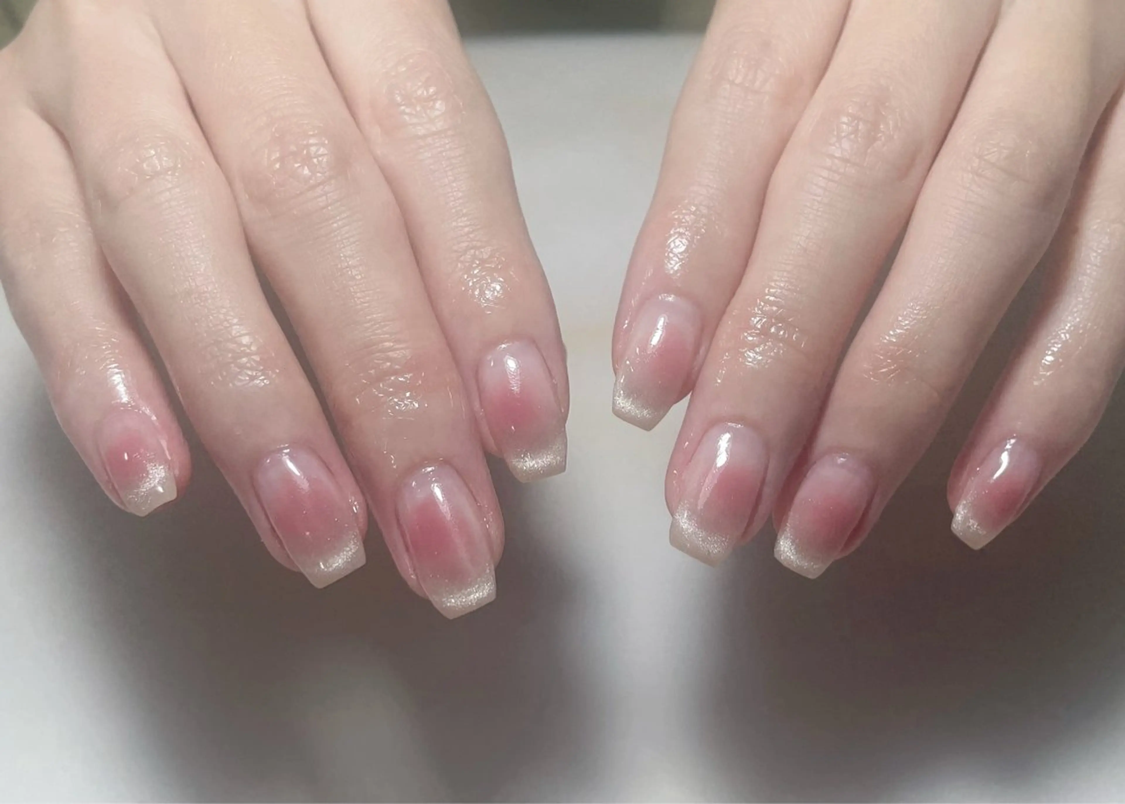 ネイル アートネイル フレンチネイル ジェルネイル グラデーション 韓国ネイル ハンドネイル 久保田 マリコのネイルデザイン