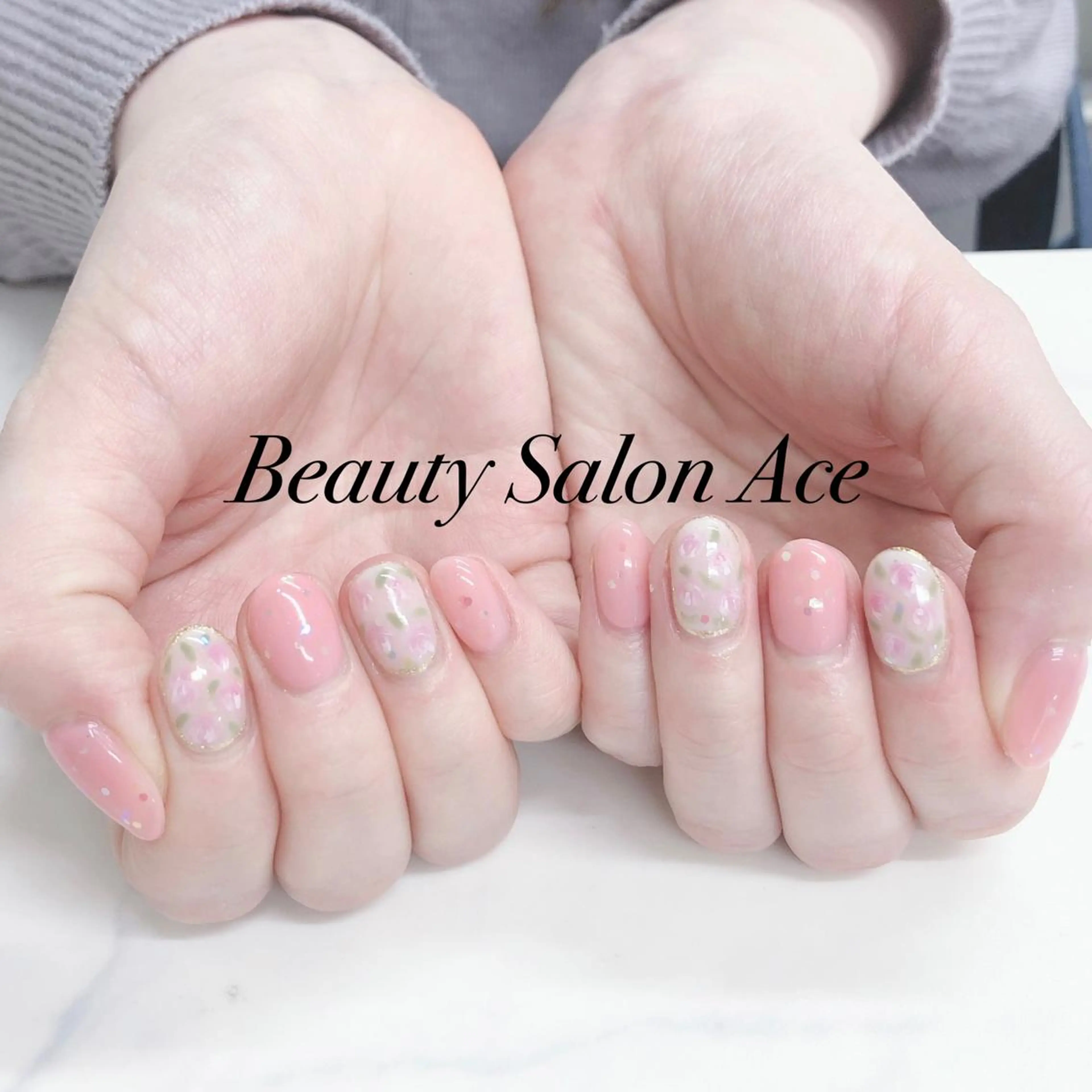 ネイル メンズネイル 春ネイル ハンドネイル ハンドケア Beauty Salon Ace（ネイルサロン　エース）所属・池袋フィルイン Ace♡長さだしのネイルデザイン