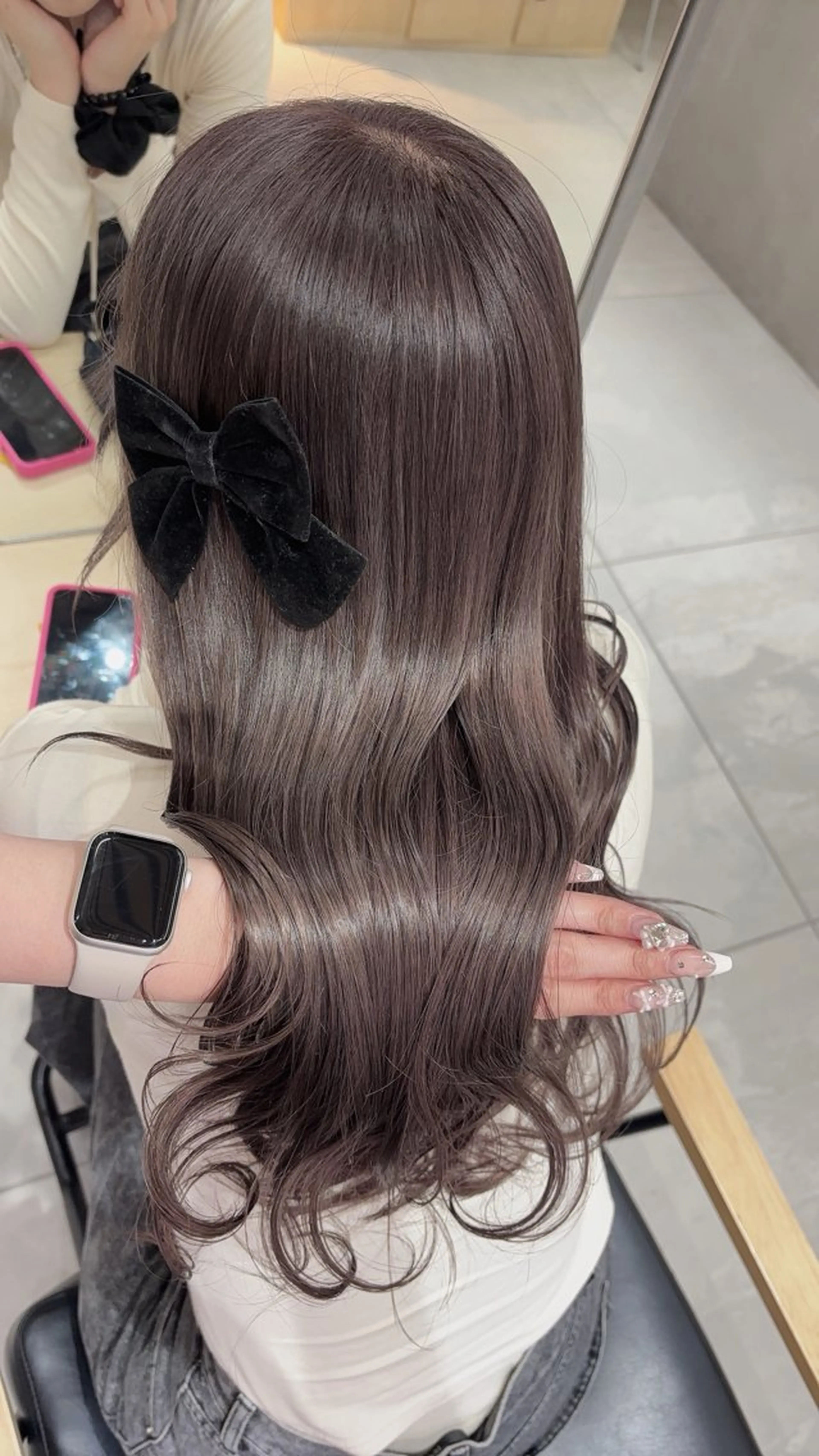 ロング ヘアカラー ヘアセット 🎀ほの🎀 ミルクティー♡表参道のヘアスタイル