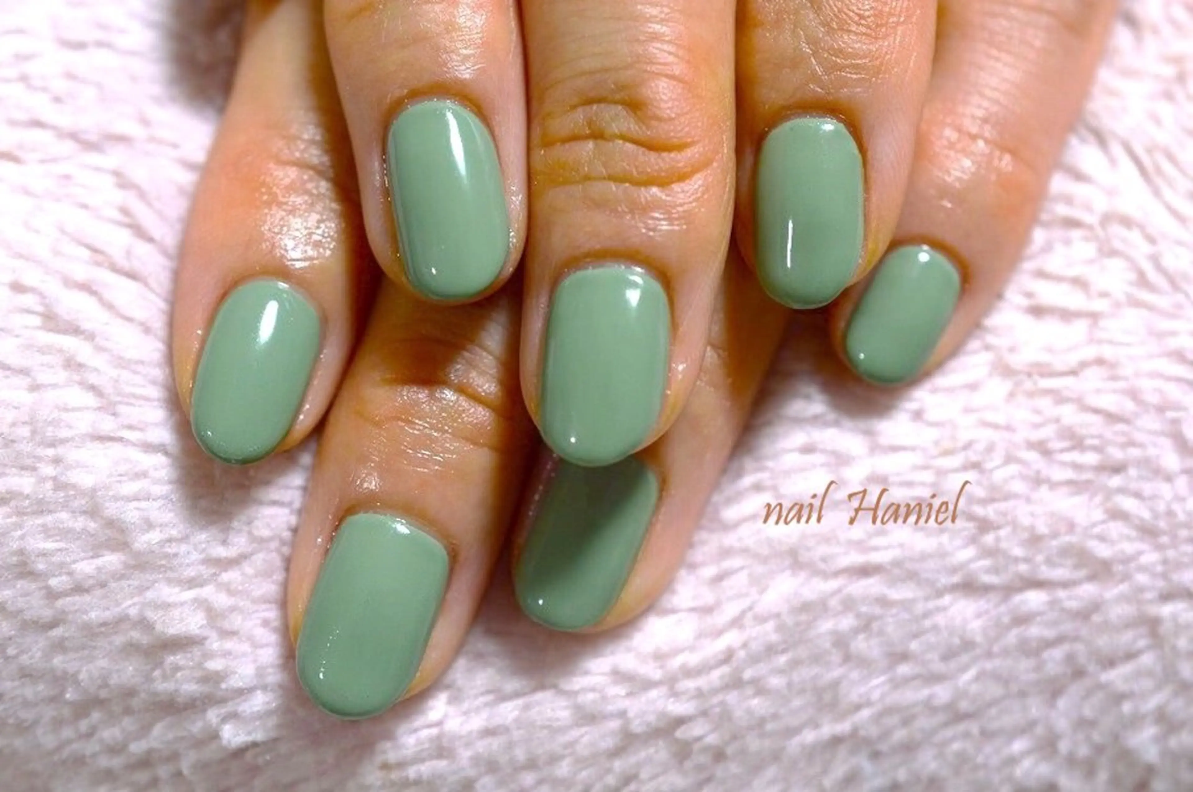 ネイル アートネイル ジェルネイル オフィスネイル ワンカラーネイル パラジェル nail Haniel所属・半蔵門サロンハニエル 魅神 ちよのネイルデザイン