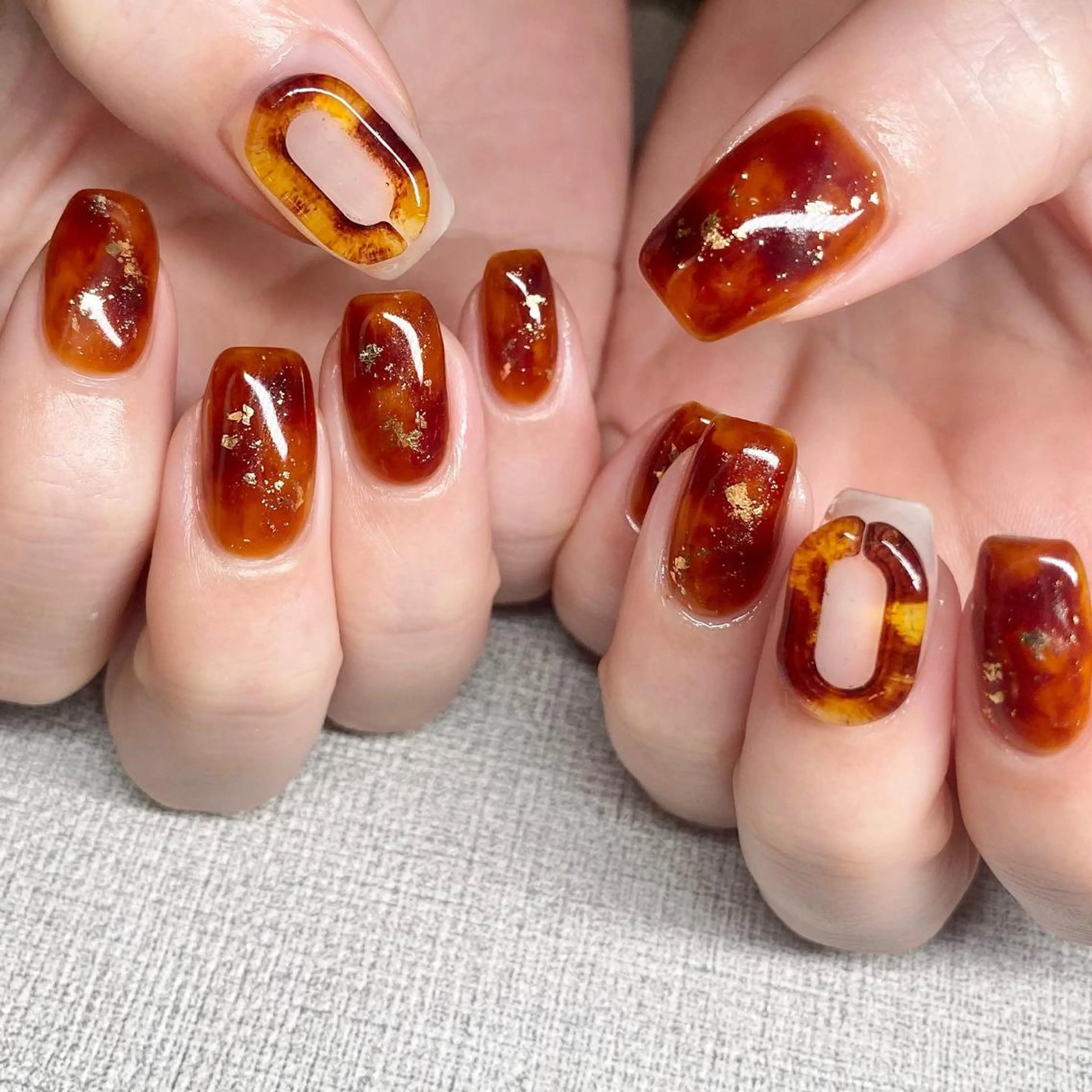 ネイル アートネイル ニュアンスネイル 冬ネイル ハンドネイル 山田 貴子のネイルデザイン