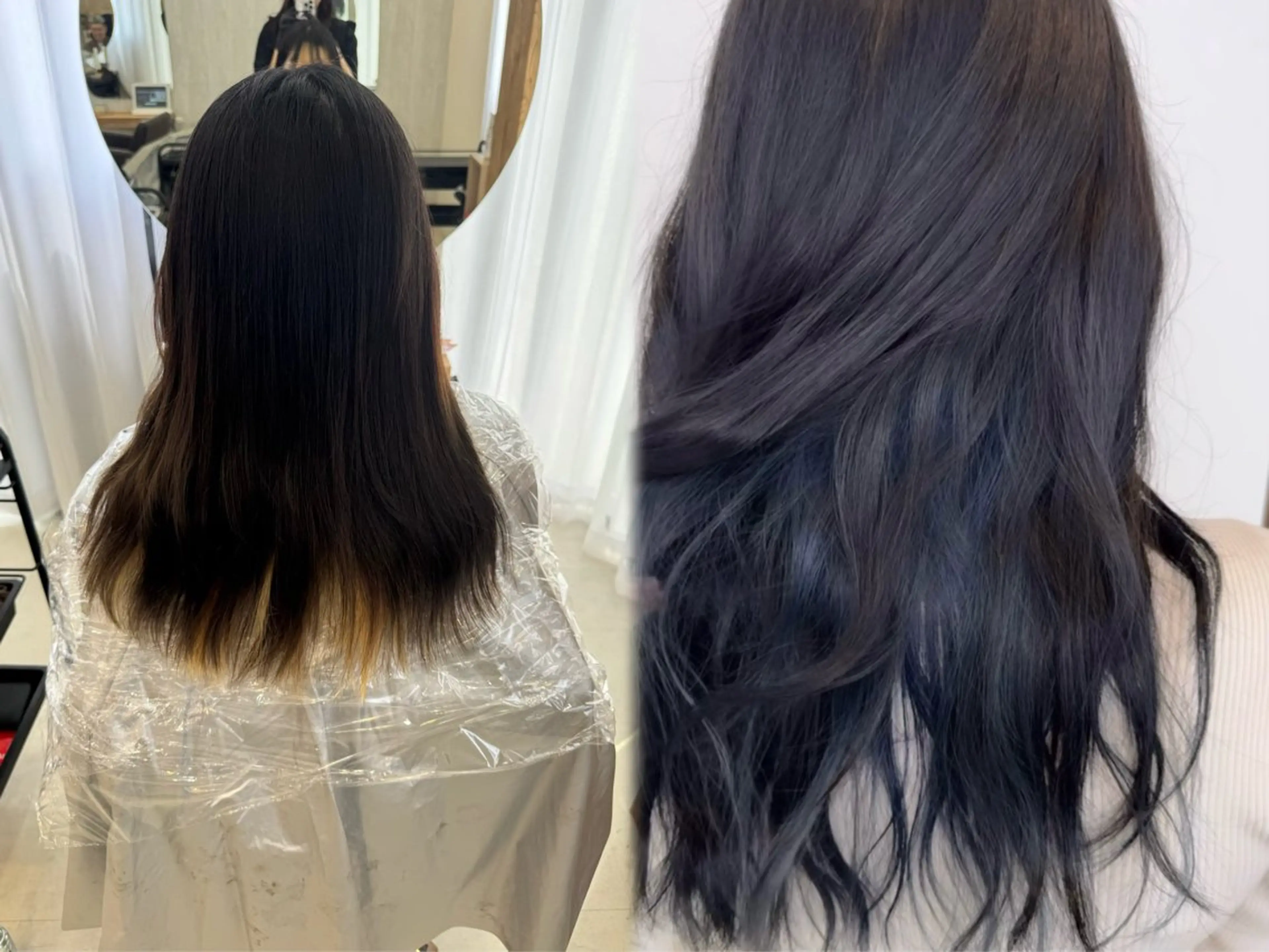 セミロング ヘアカラー lapereau ayanaのヘアスタイル