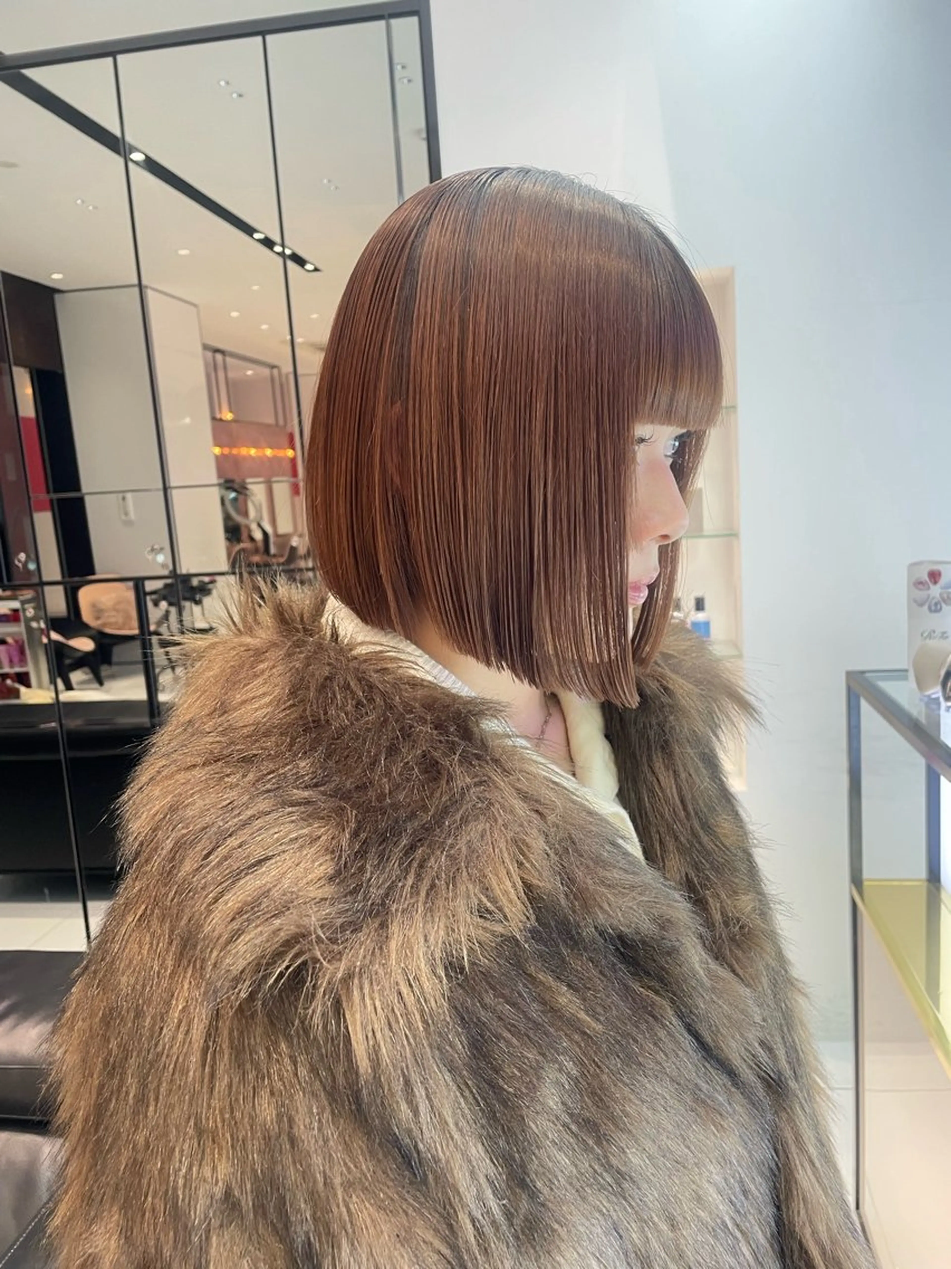 ミディアム ワンレンボブ ボブ 似合わせカット keen 吉祥寺所属・【韓国❤️海外ヘア】 AYAKAのヘアスタイル