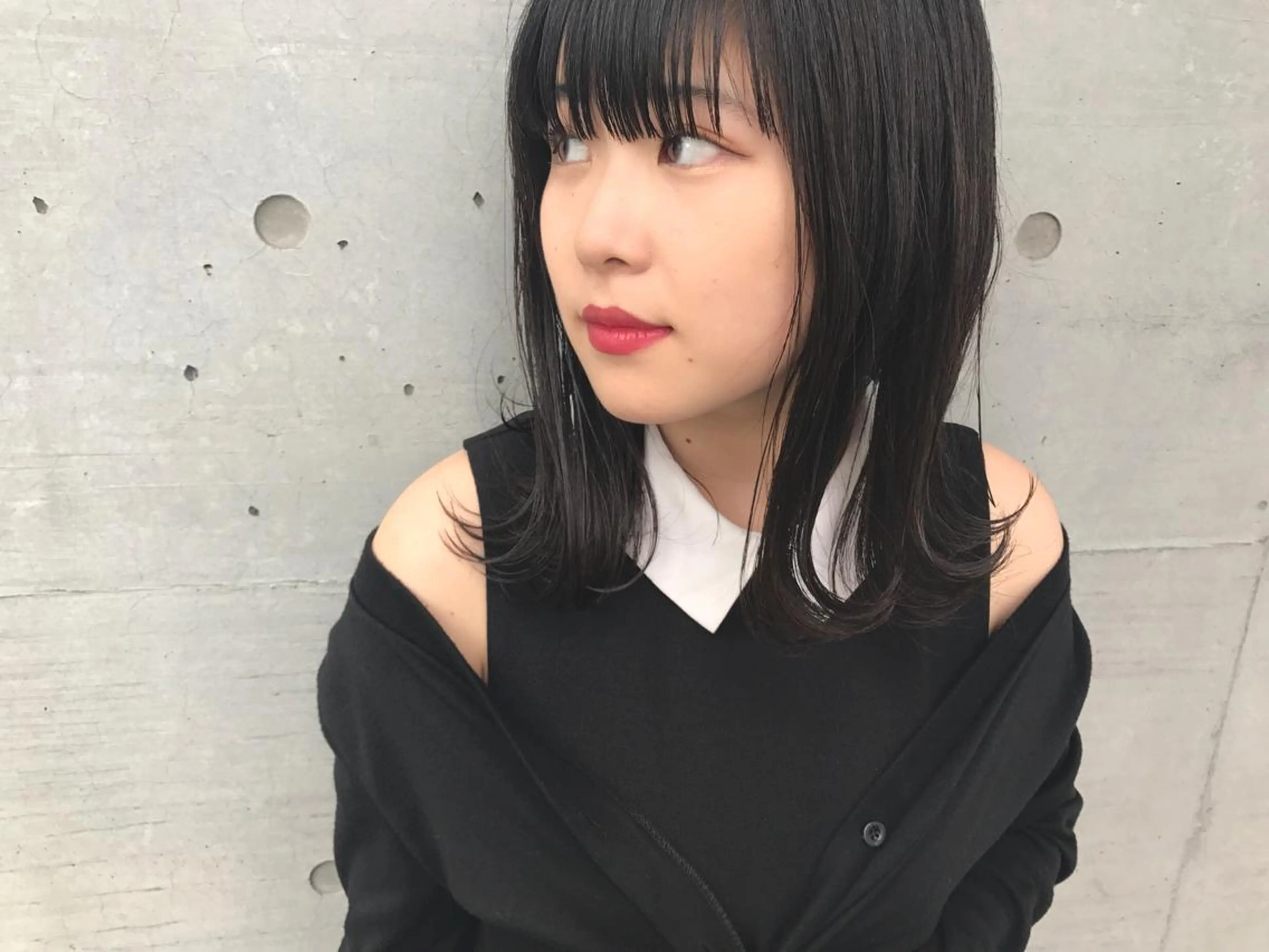 ミディアム カラー potato nanacoのヘアスタイル