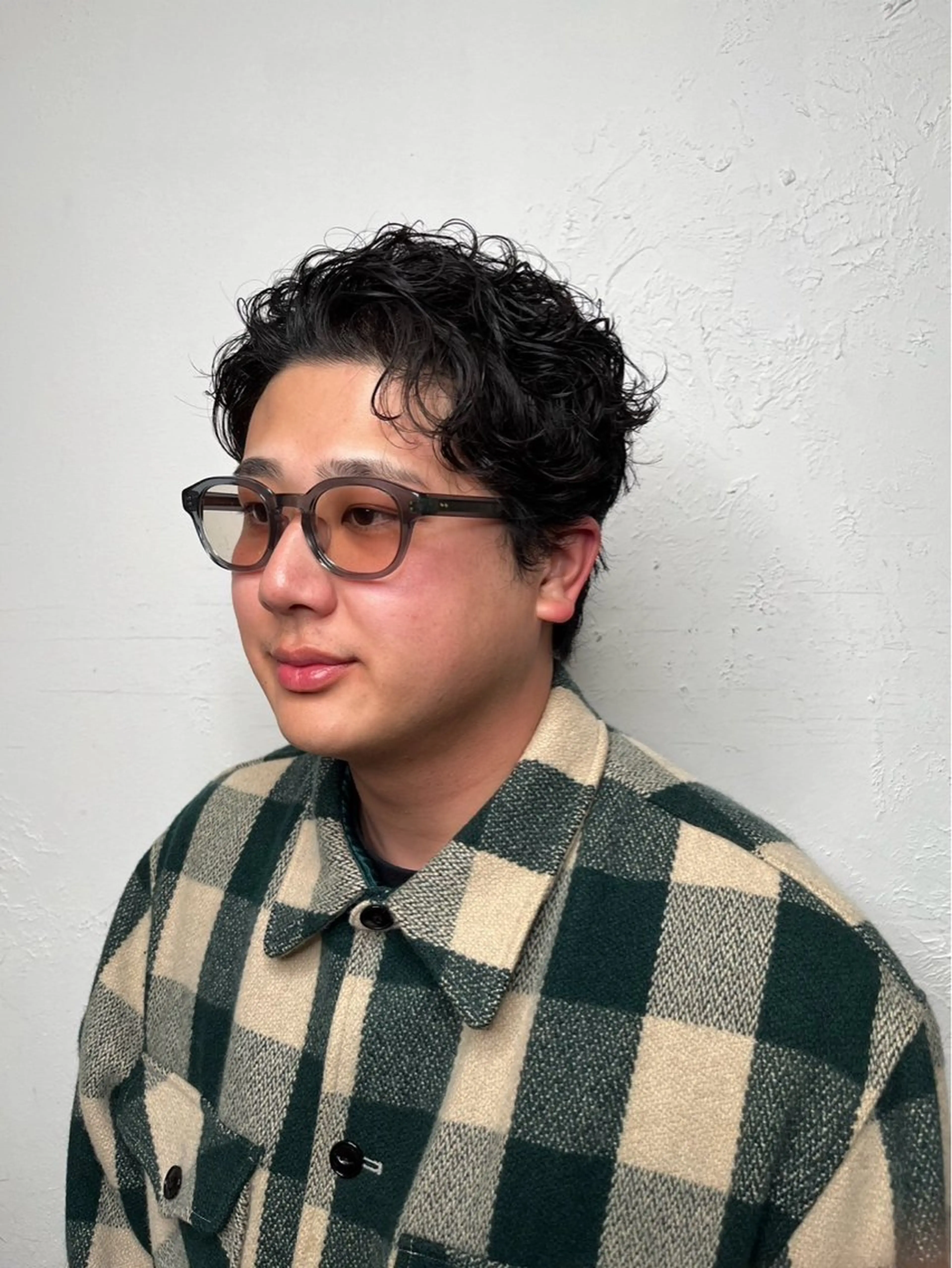 ショート メンズ センターパート ダウンパーマ フェードカット メンズハイライト メンズパーマ カット パーマ トリートメント 💈メンズ特化💈 TASUKUのヘアスタイル