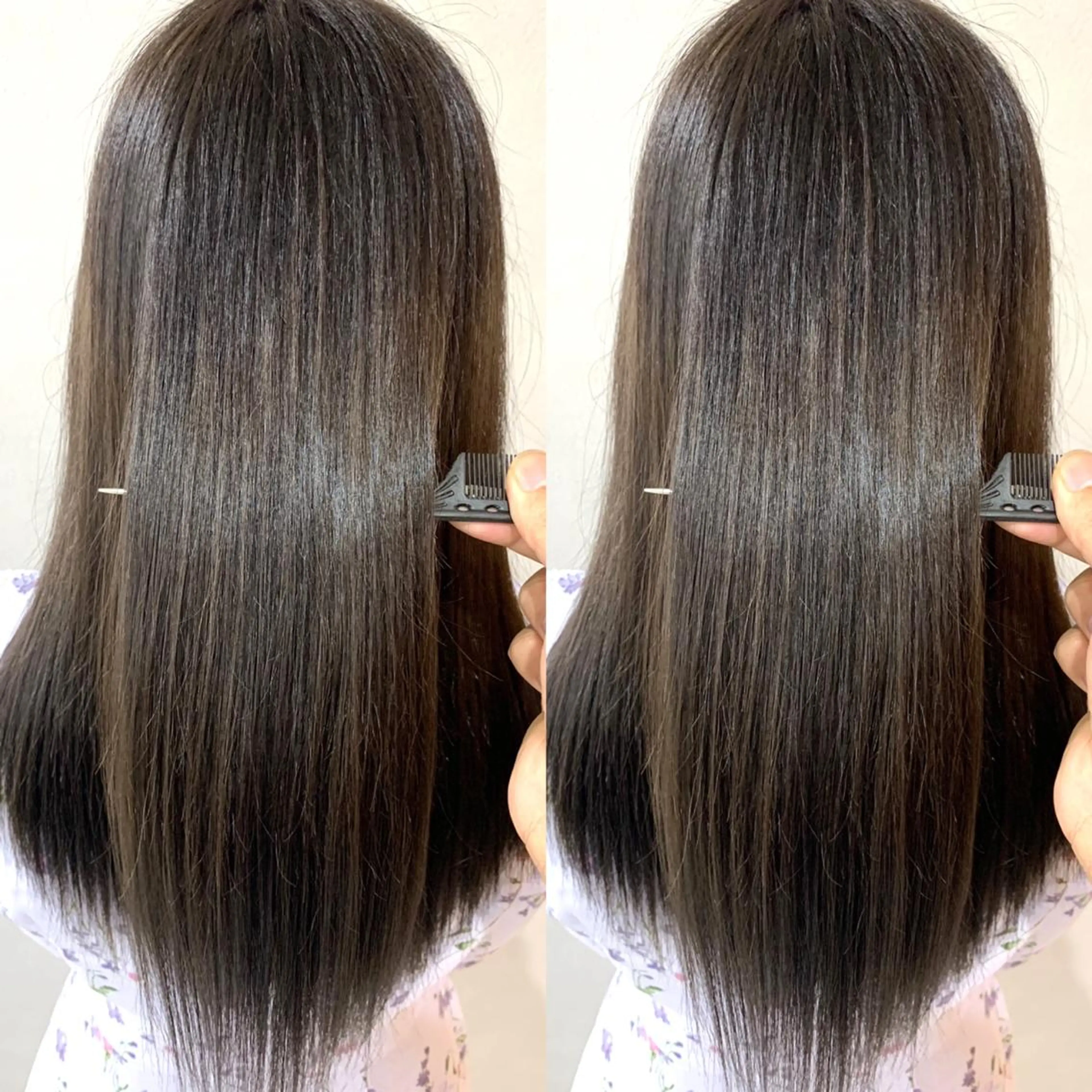ロング 髪質改善 貸切サロンのヘアスタイル