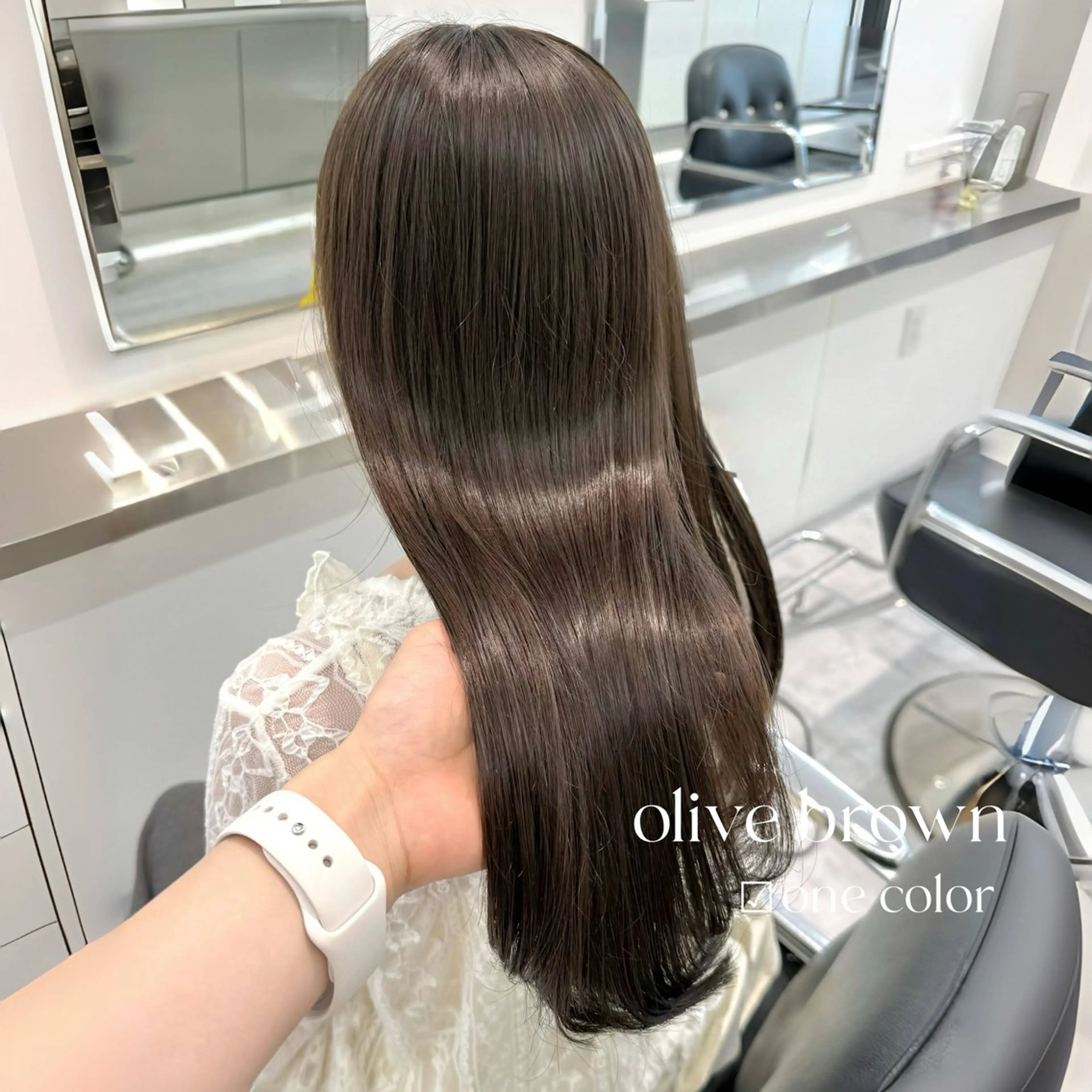 ロング カラー カット ヘアカラー ParveMix￤ 大賀さつき🍨🤍のヘアスタイル