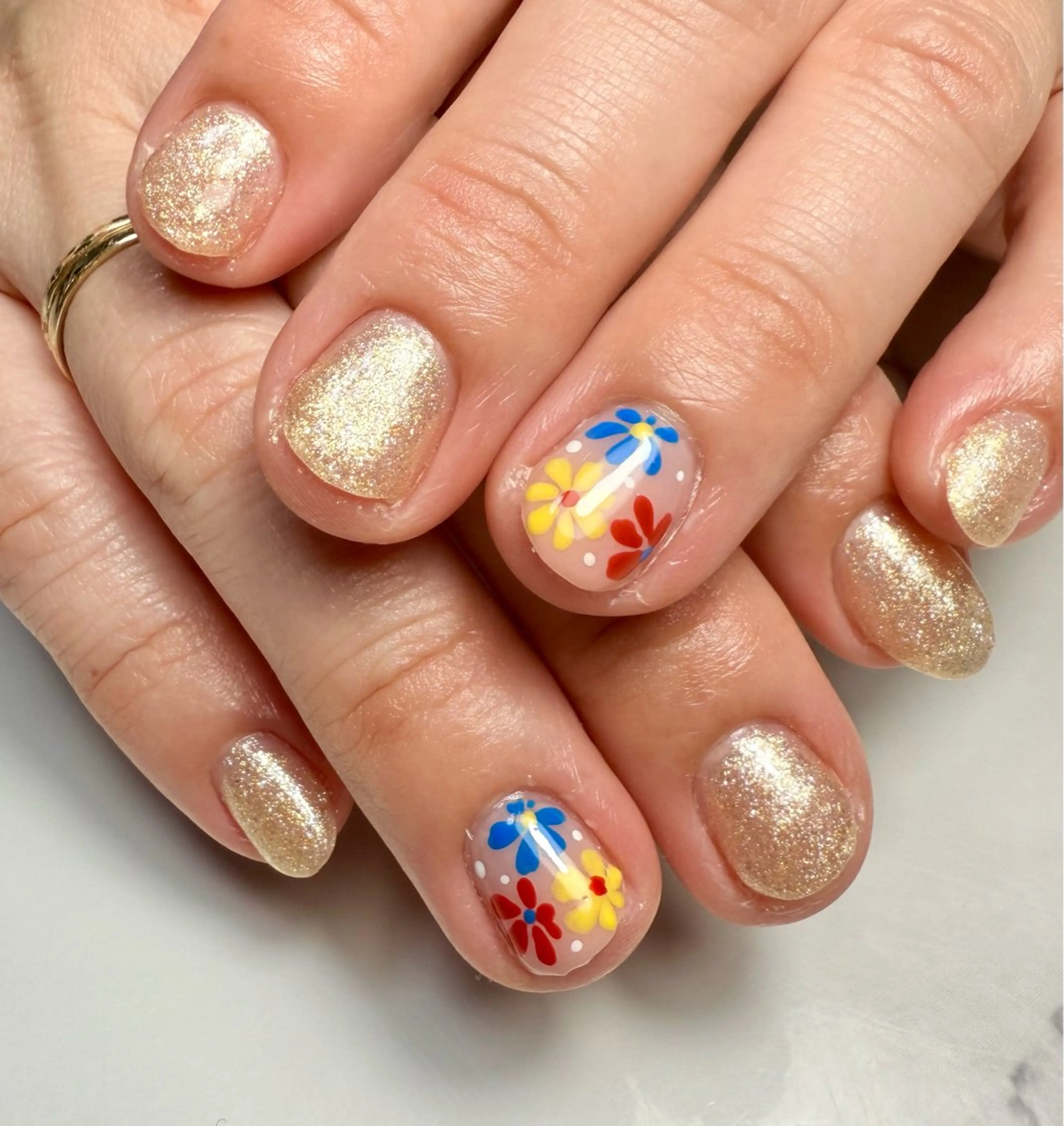 ネイル アートネイル チークネイル フレンチネイル 氷ネイル・うるうるネイル キラキラネイル M.N_ nailのネイルデザイン