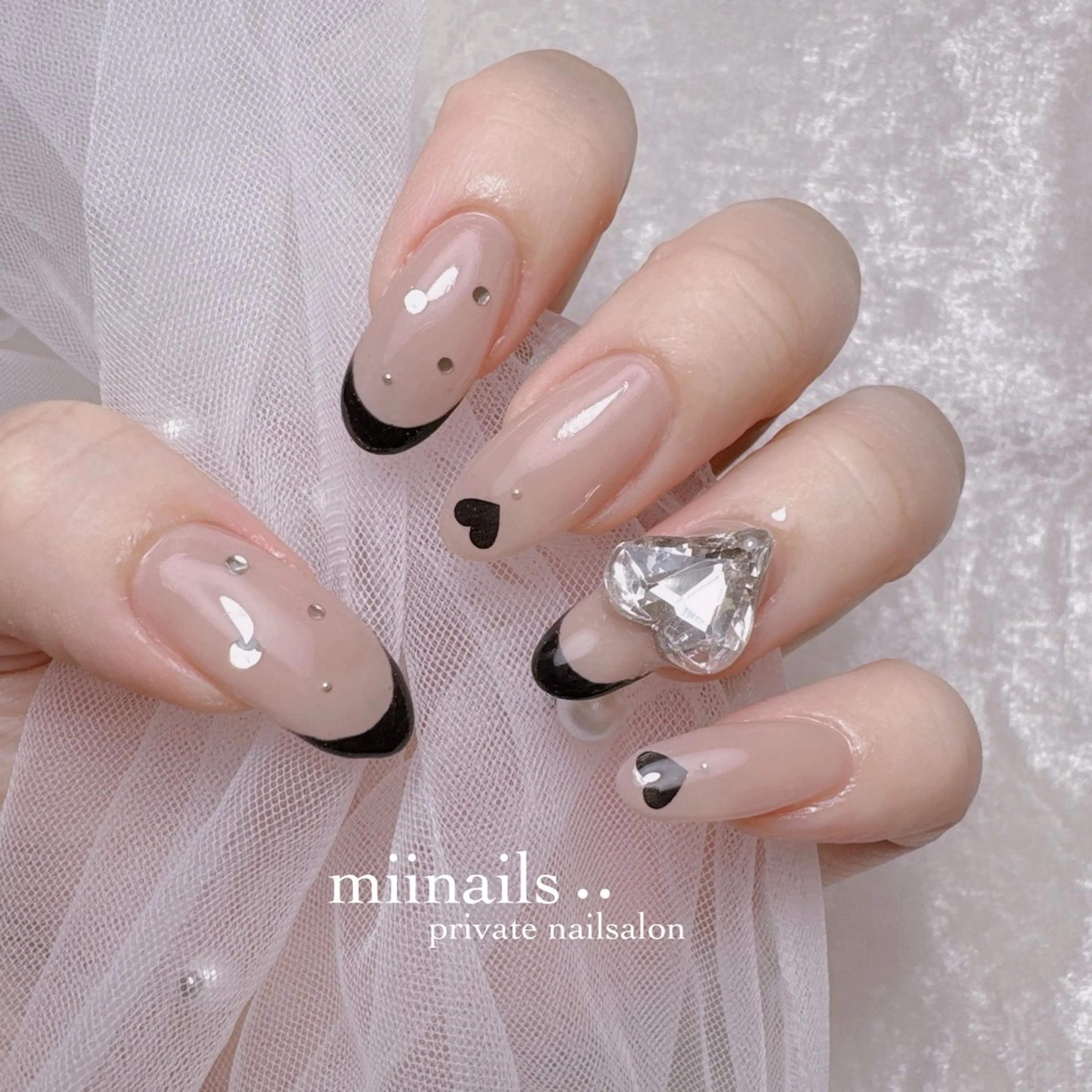 ネイル 韓国ネイル マグネットネイル ワンホンネイル ハンドネイル nailsalon miinailsのネイルデザイン