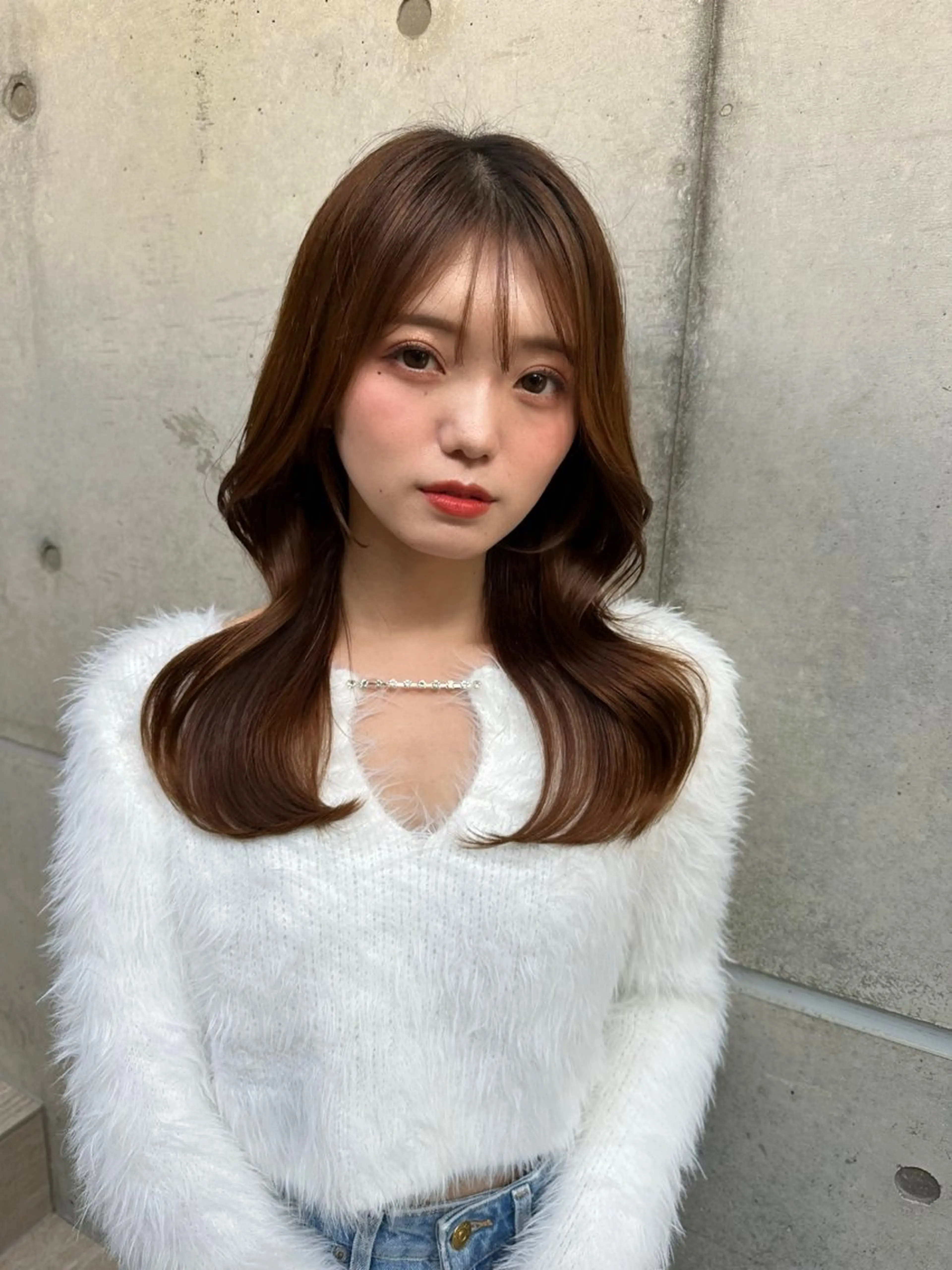 セミロング エクステ 顔周りカット 髪質改善 韓国風ヘア レイヤーカット Lond  lea 🦋ayana🦋のヘアスタイル